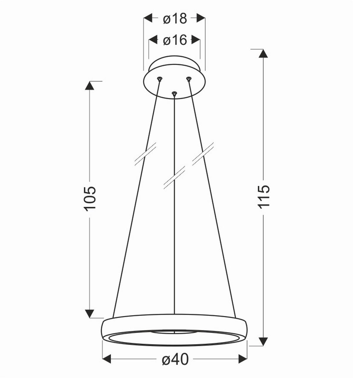 Led Svjetiljka Viseća 31-28457 Hashim - zlatne boje, Design, metal (40/115/0cm)