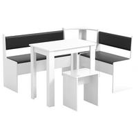 Kotna Garnitura Esal, Bela - bela, Moderno, leseni material (153/115cm) - MID.YOU