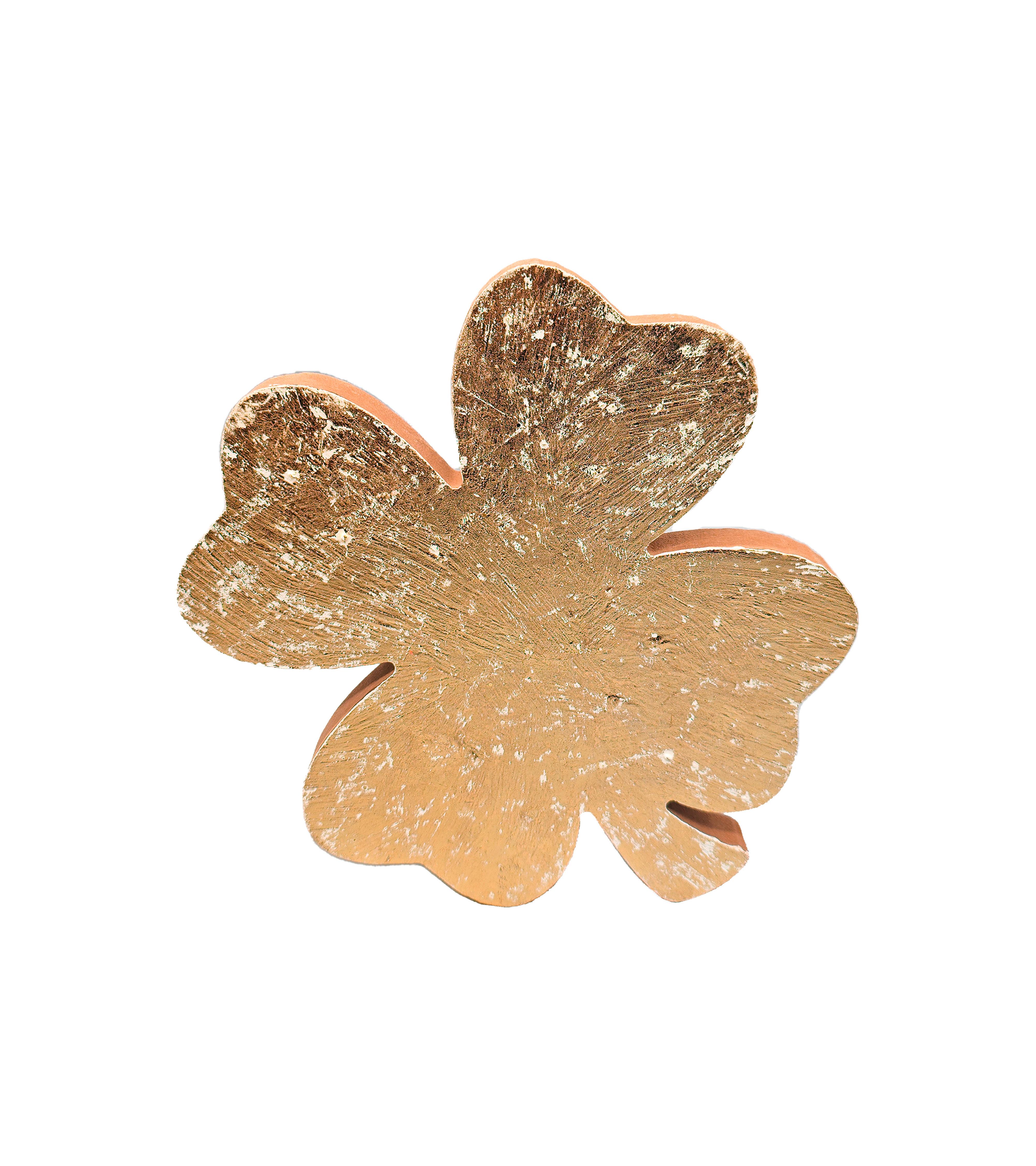 Glücksbringer Lucky Goldfarben - Goldfarben, KONVENTIONELL, Holzwerkstoff (18/17,5/1,8cm) - Mömax