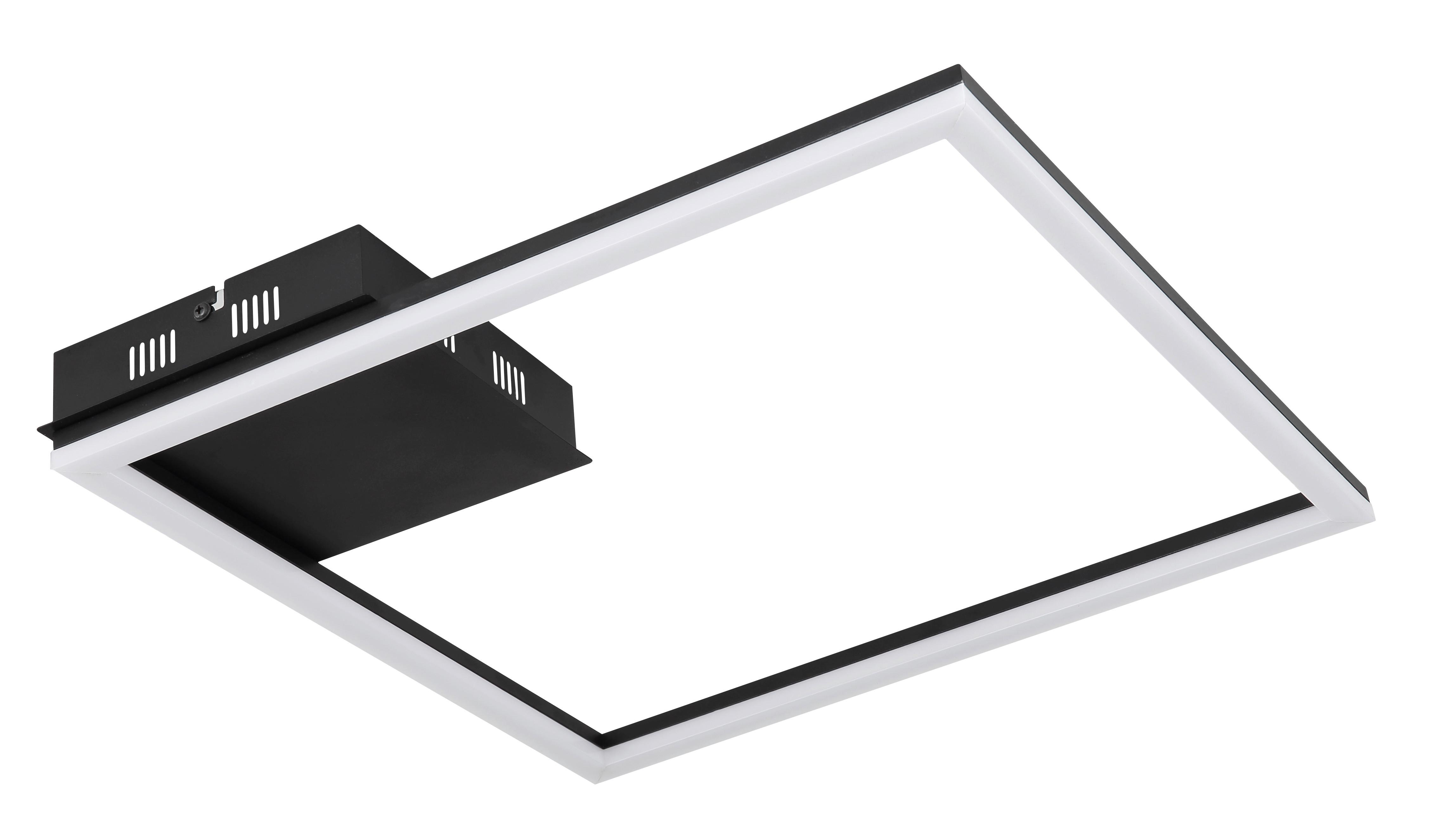 LED-Deckenleuchte Tiny max. 18 Watt - Opal/Schwarz, Design, Kunststoff/Metall (40/40/5,5cm) - Globo