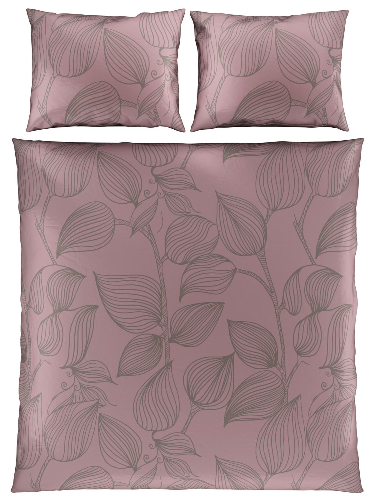 Posteljina Green House 200x200/2x60x80cm - svijetlo ljubičast, tekstil (200/200cm) - Modern Living