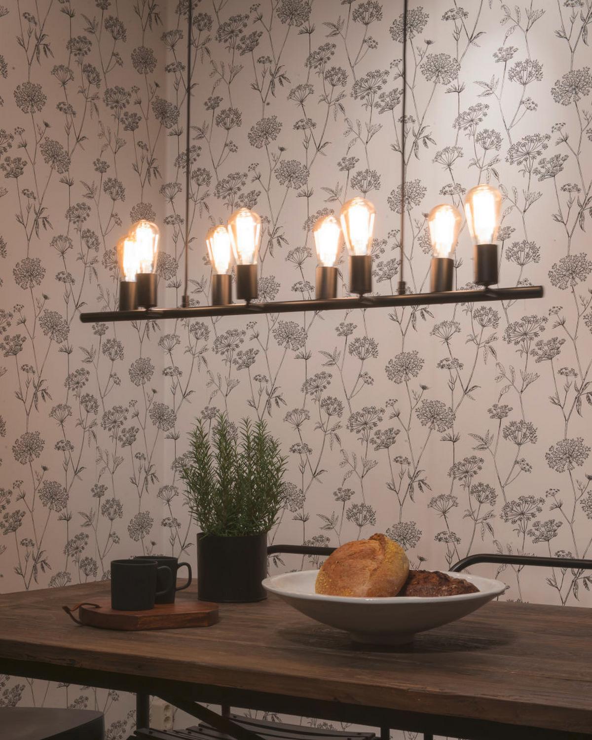Függőlámpa Miami/h8/b - fekete, Design, fém (105/28/28-175cm) - It's about Romi