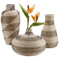 Pletena Vaza Luis - naravna/črna, umetna masa/ostali naravni materiali (25/54cm) - Mömax modern living