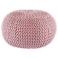 PUF BERGEN - różowy/szary, Trend, tkanina (55/55/35cm) - Linea Natura