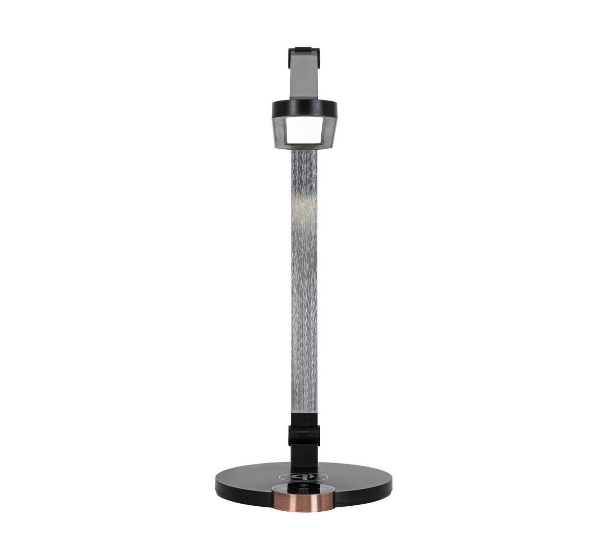 Led-svetilka Za Pisalno Mizo Rink - črna/barve aluminija, Moderno, kovina/umetna masa (37/20/40-70cm) - Mömax