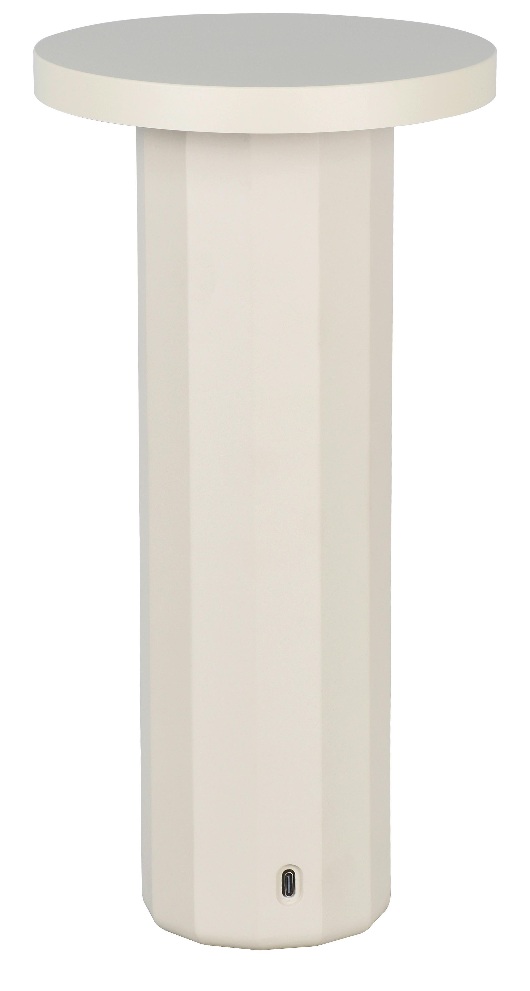 LAMPA STOŁOWA Z AKUMULATOREM ION *DK* - kolor piaskowy, Design, kamień/metal (16/31,6cm) - Dieter Knoll