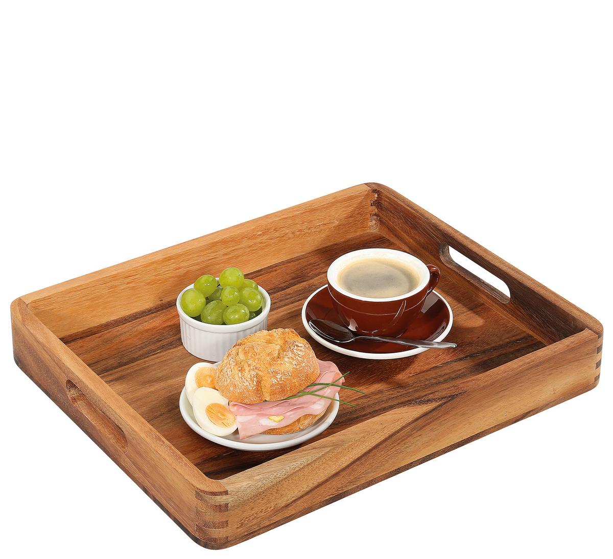 TACA DO SERWOWANIA 059212 - kolor akacjowy, Basics, drewno (52/43/6cm) - Zassenhaus
