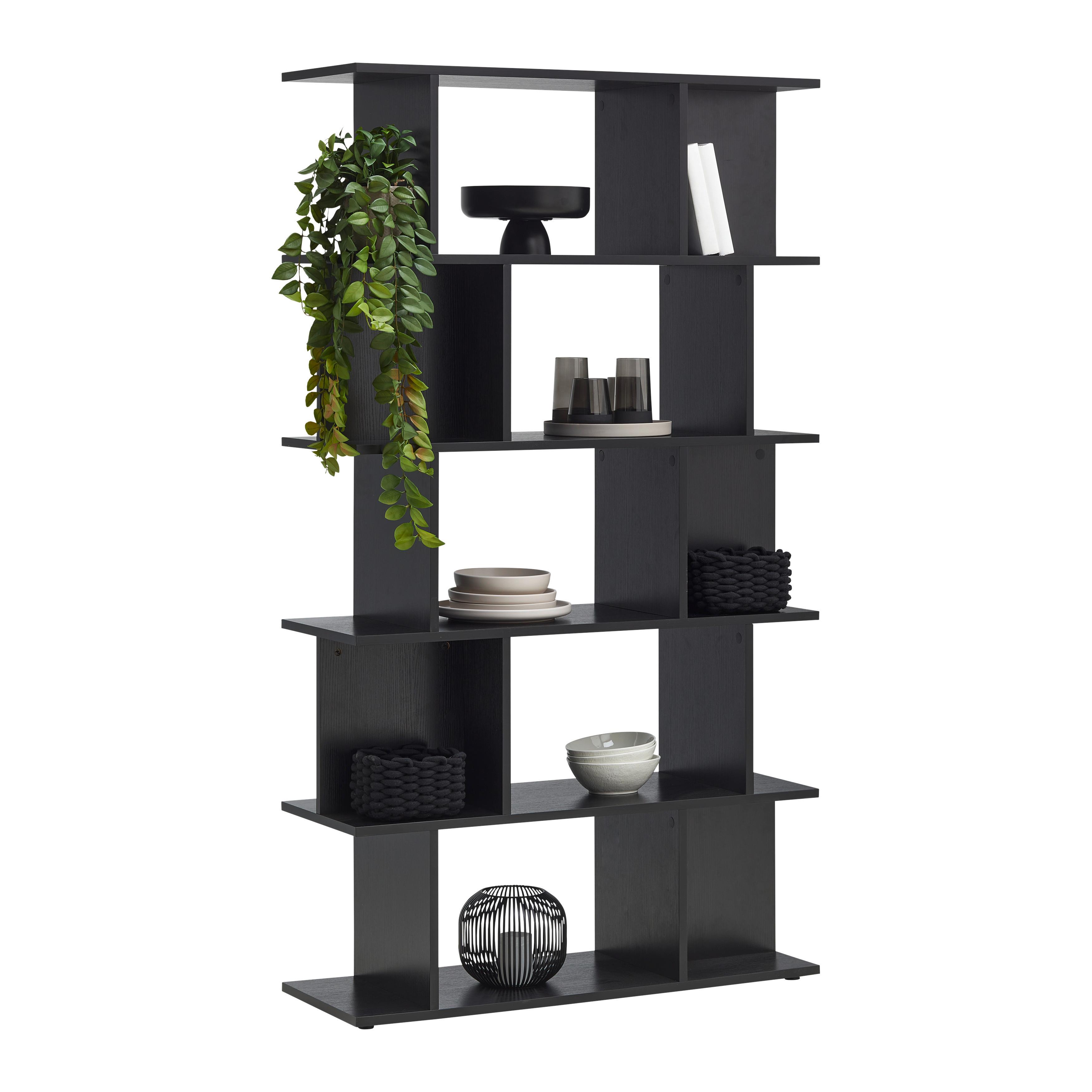 Regal Pizzo Schwarz - Schwarz, MODERN, Holzwerkstoff (100/177/35cm) - Mömax