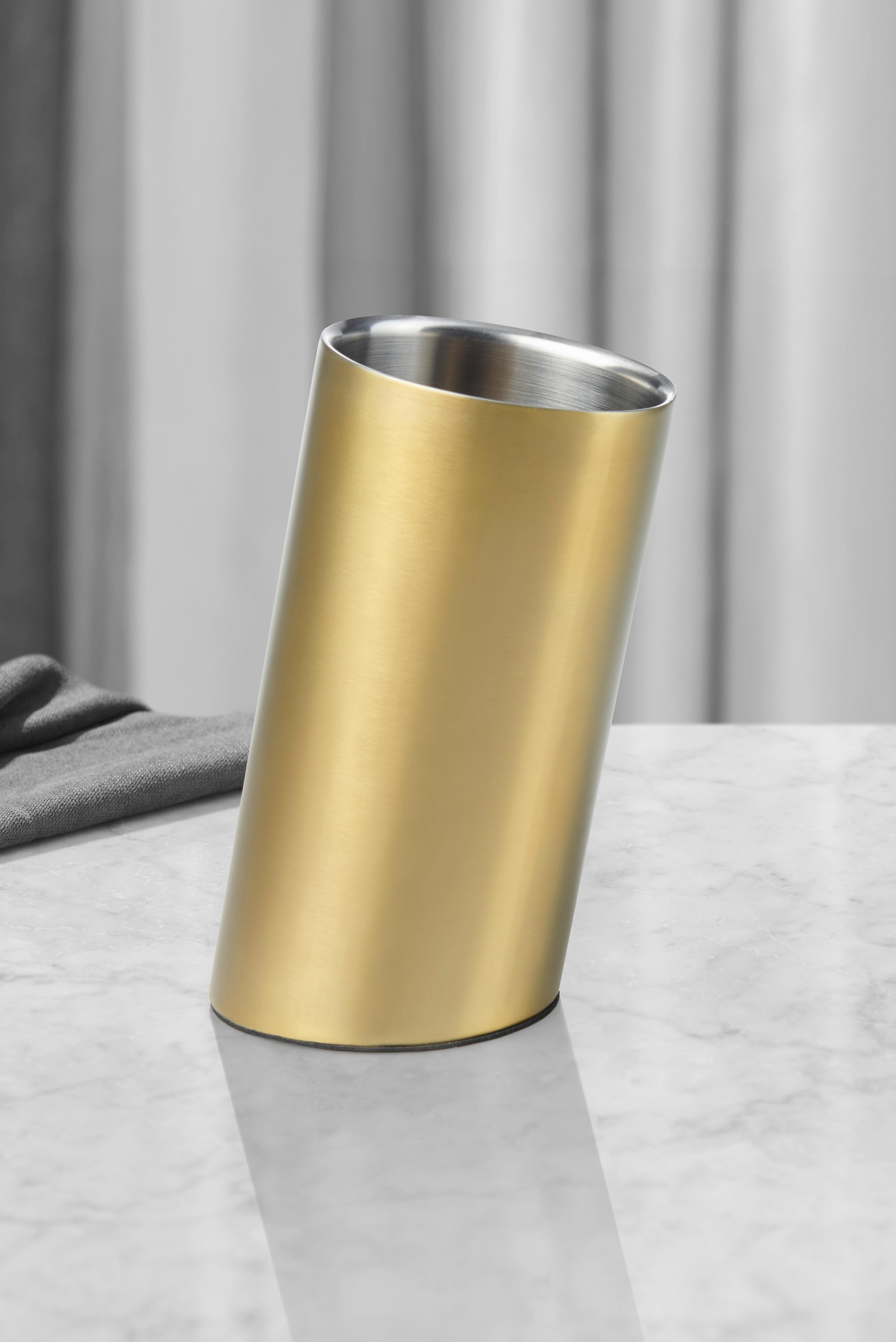 Palackhűtő Glamour - arany, Modern, műanyag/fém (12/23,5cm) - Premium Living