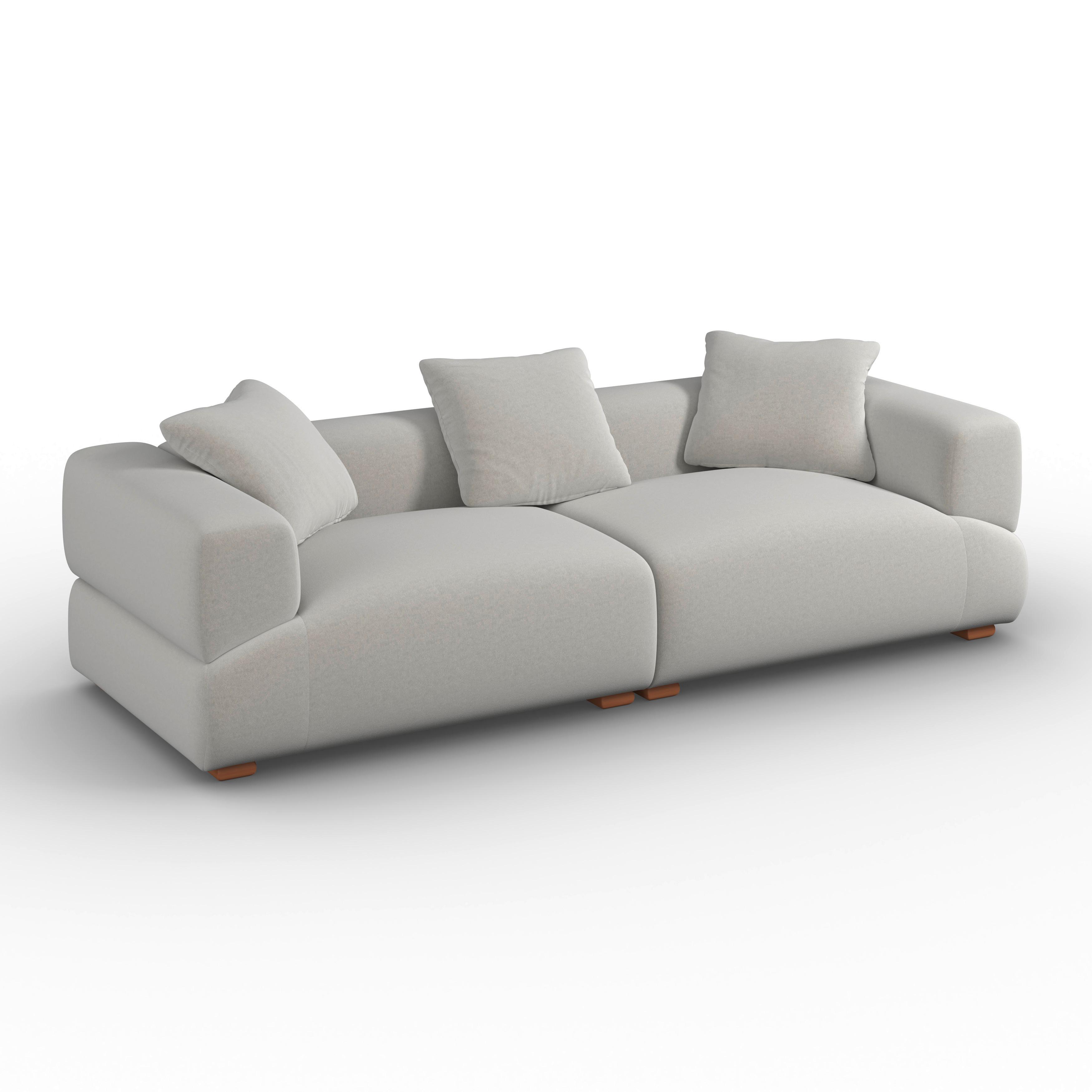 Sofa Talia - siva/smeđa, Moderno, drvo/tekstil (237/61/99cm) - Bessagi Home