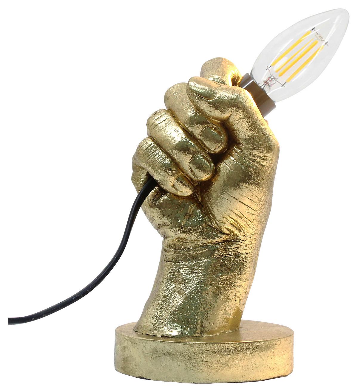 Szobor Hand - arany, Design, műanyag (11,5/9/19cm)