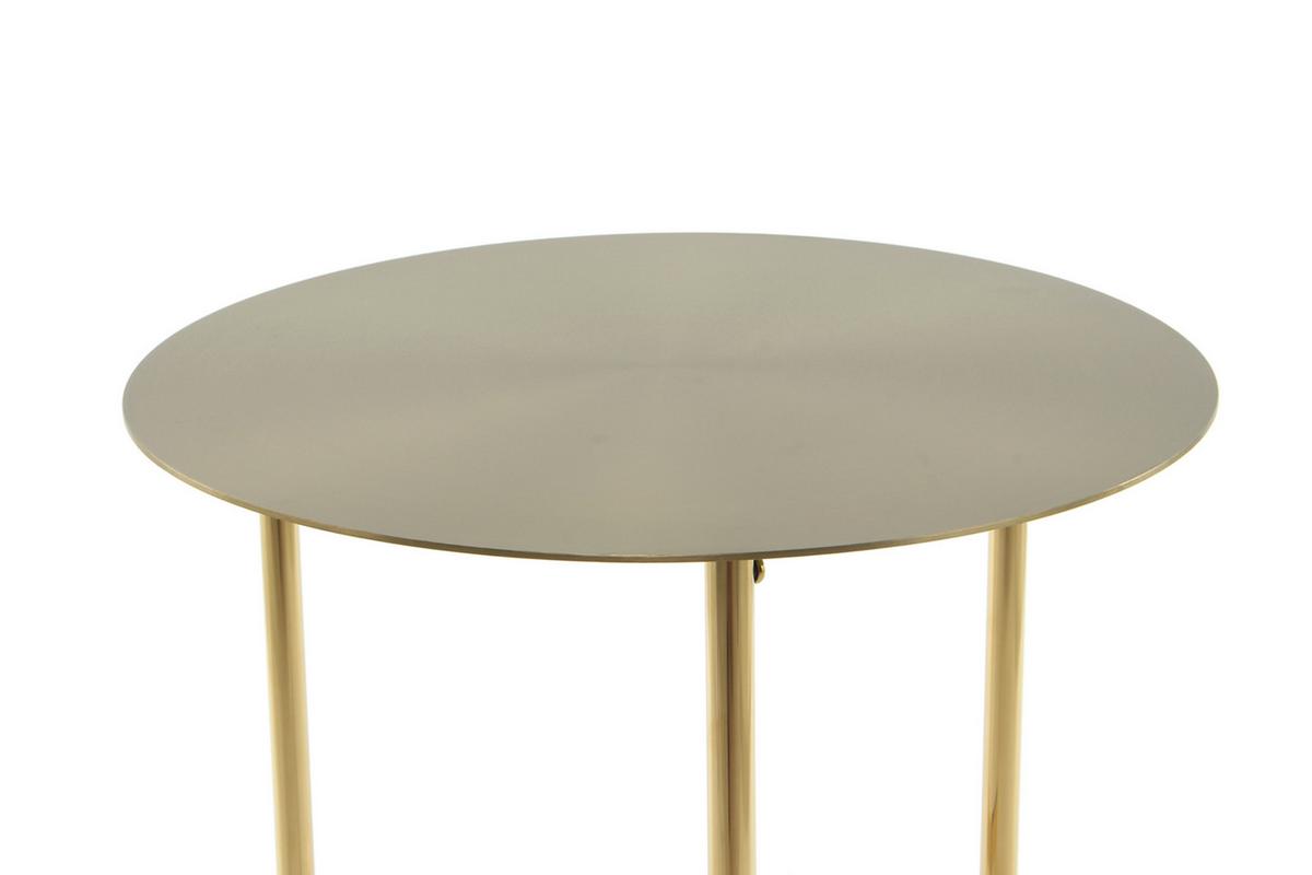 Beistelltisch Pema 100 Gold - Goldfarben, Design, Metall (40/54/40cm) - Kayoom
