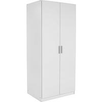 Omara Za Oblačila Celle, Bela, Š. 91 Cm - bela/barve aluminija, Moderno, umetna masa/leseni material (91/197/54cm) - Premium Living