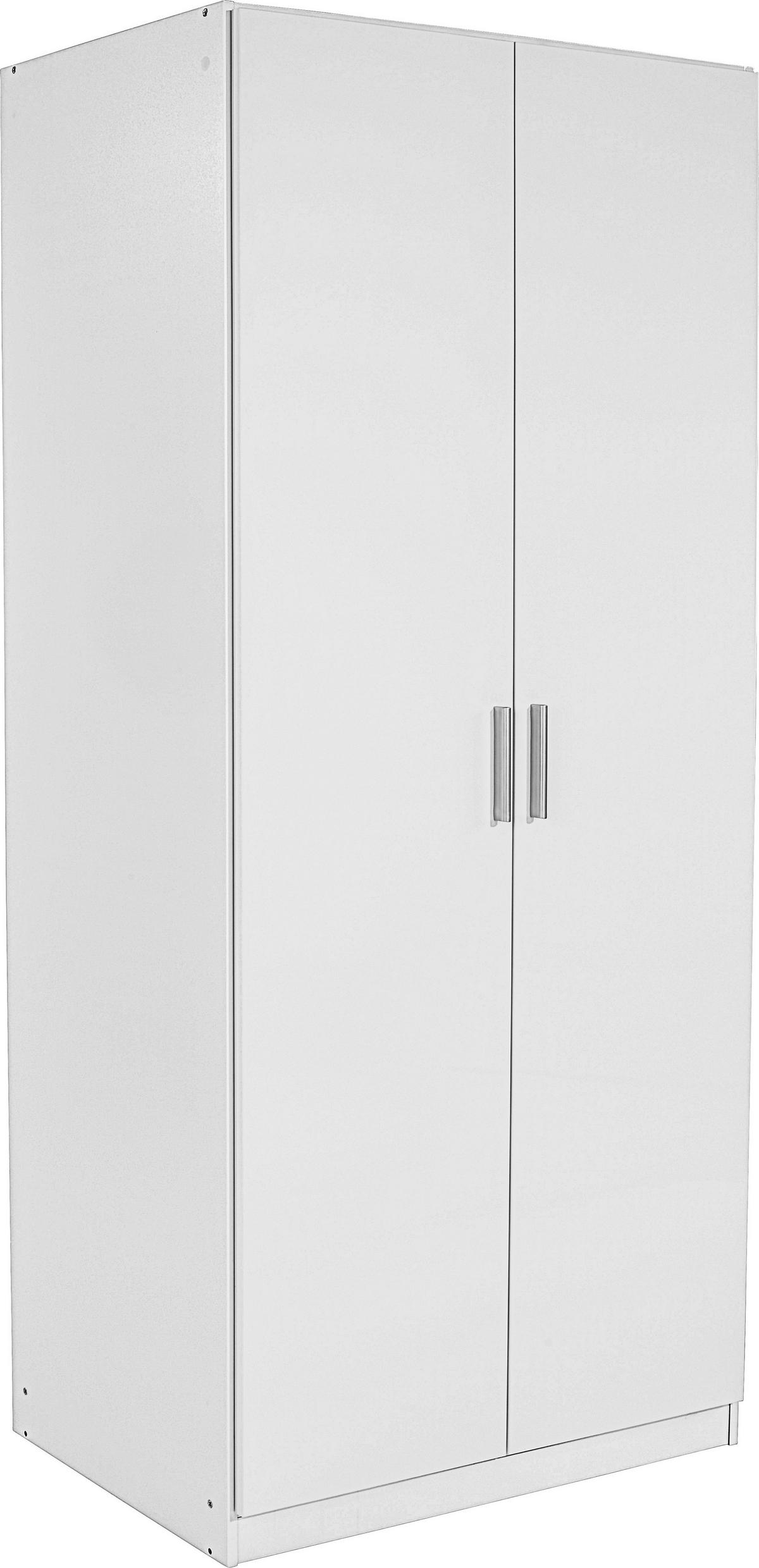 Omara Za Oblačila Celle, Bela, Š. 91 Cm - bela/barve aluminija, Moderno, umetna masa/leseni material (91/197/54cm) - Premium Living