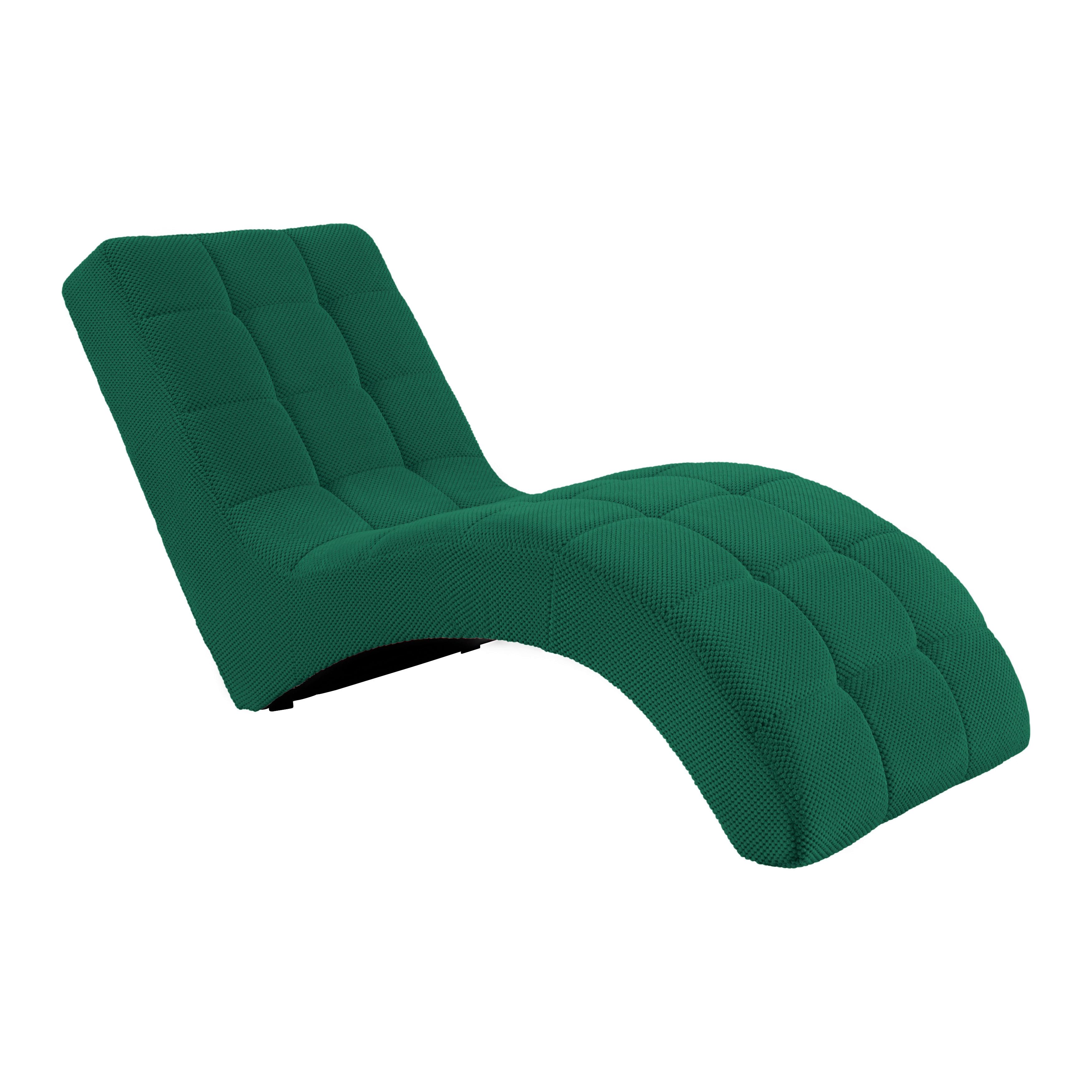 Fotoliu sezlong de relaxare LAGUNA - verde închis, Modern, textil (68/80/167cm) - Mömax