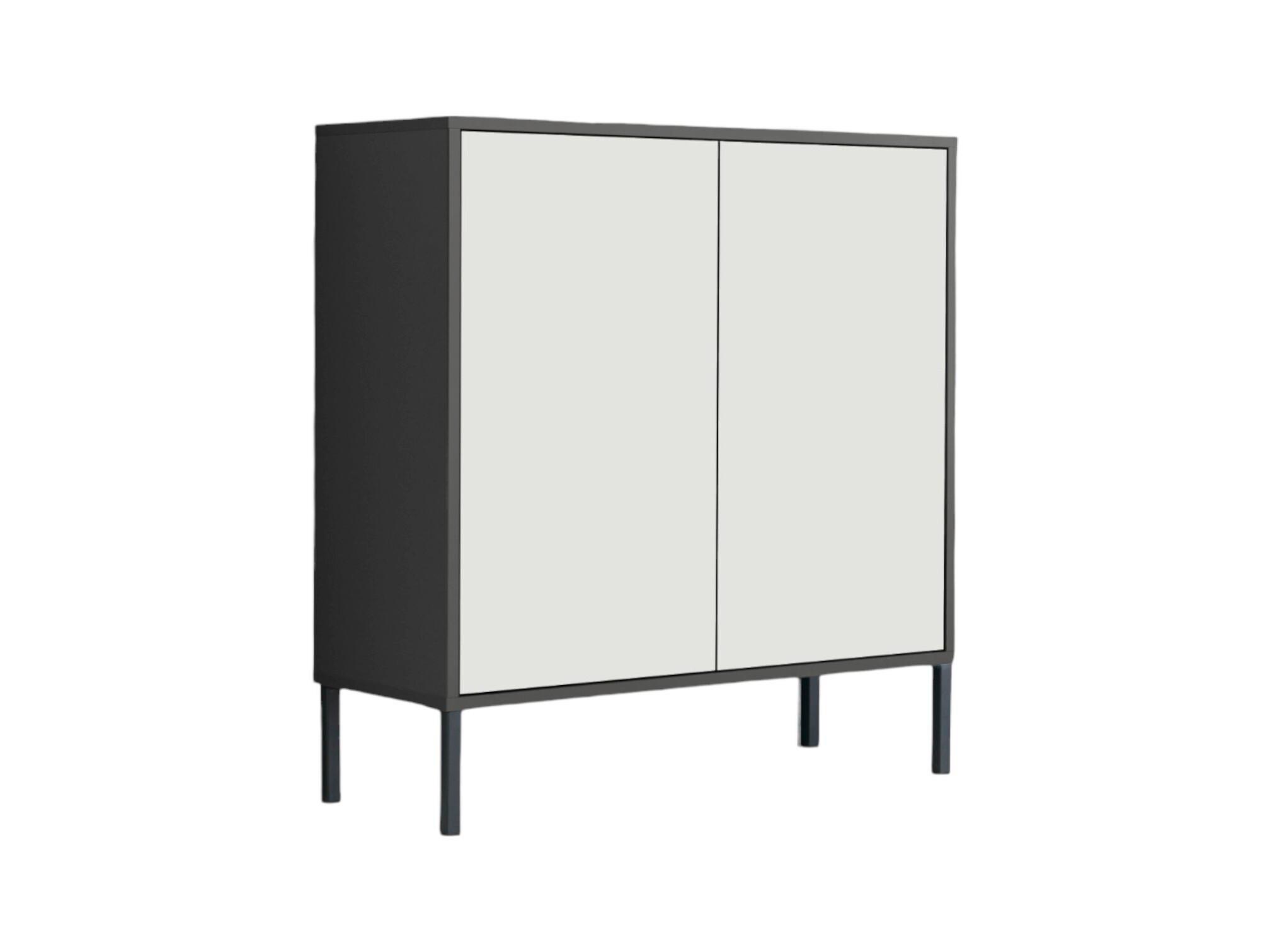 Kommode Mailand Typ 4 Anthrazit/Weiß - Anthrazit/Weiß, MODERN, Holzwerkstoff/Metall (79/86/33cm) - MID.YOU
