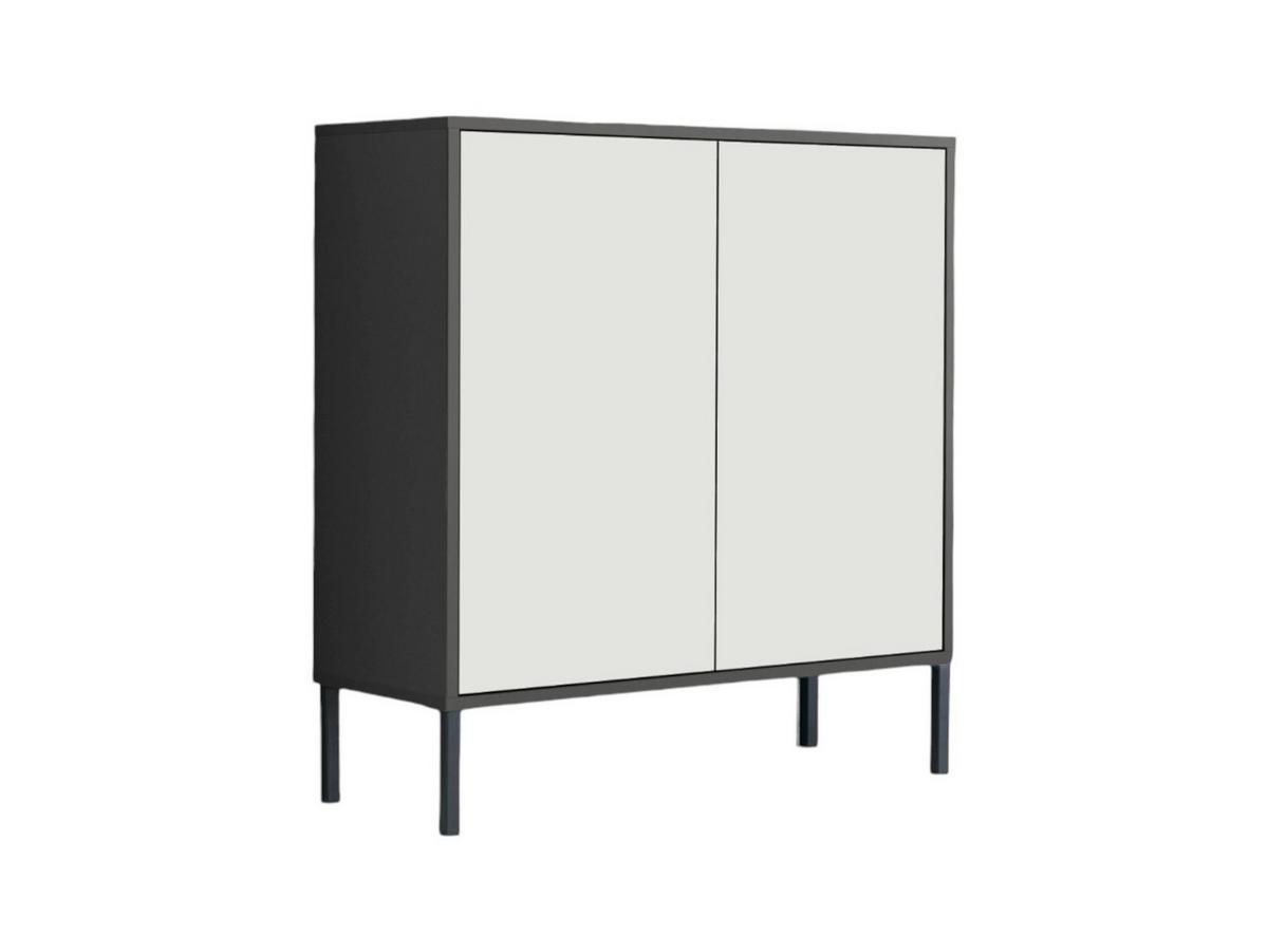 Kommode Mailand Typ 4 Anthrazit/Weiß - Anthrazit/Weiß, MODERN, Holzwerkstoff/Metall (79/86/33cm) - MID.YOU