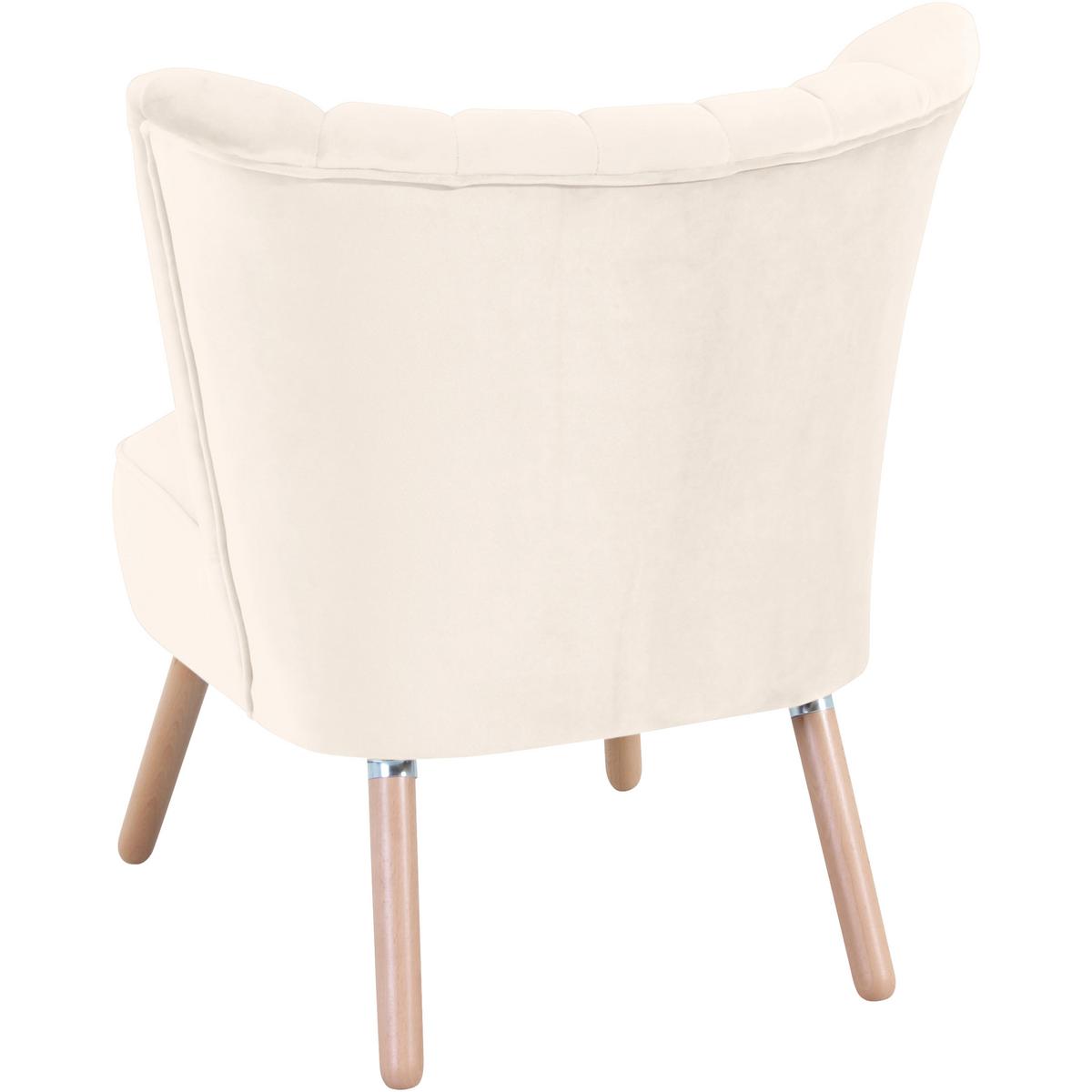 SESSEL ALESSANDRO - Buchefarben/Creme, Design, Holz/Textil (70/80/66cm) - Max Winzer