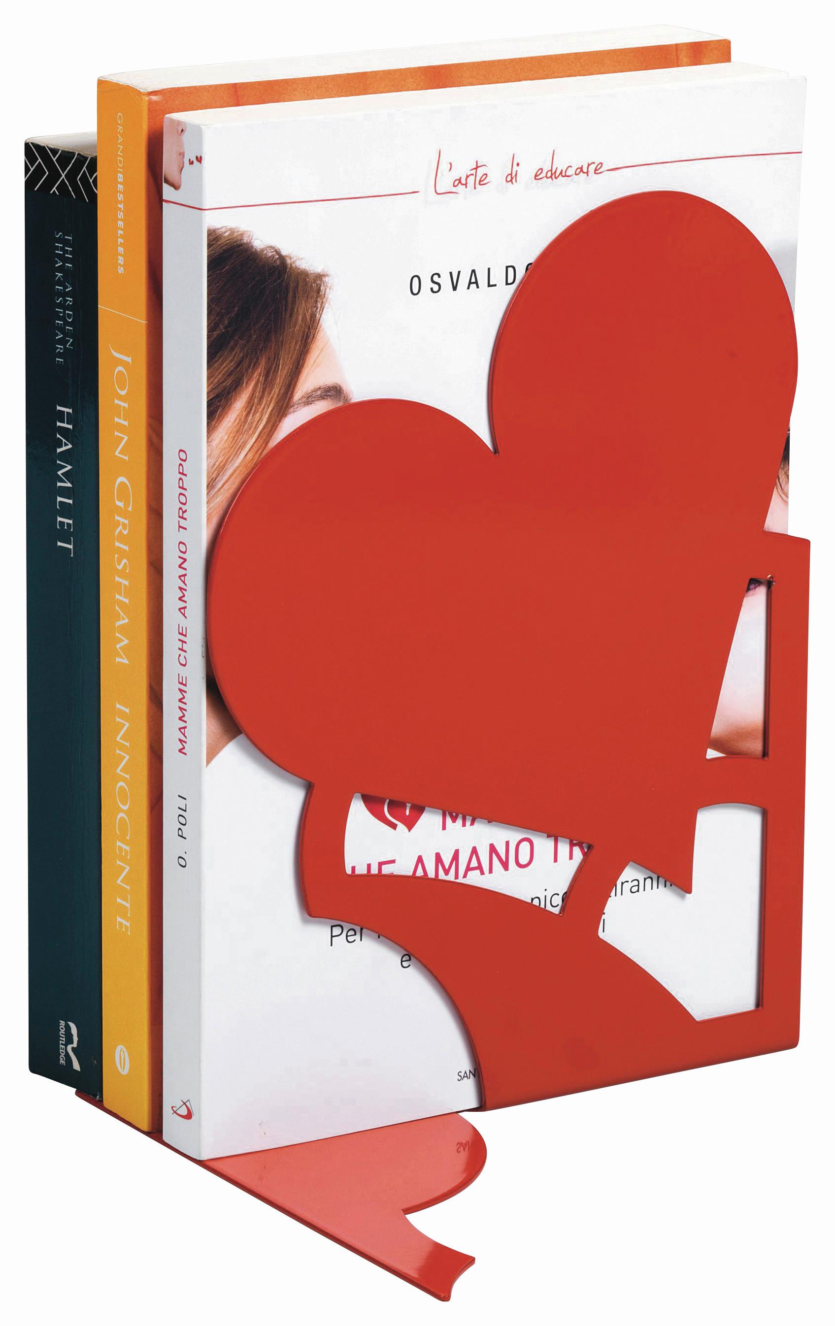 Buchstütze aus Metall in Rot - Rot, Metall (14,6/19/14,5cm) - Mömax