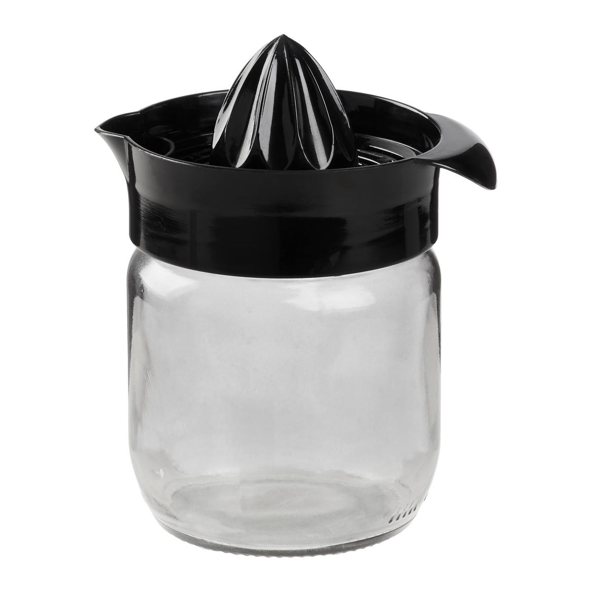 Zitronenpresse Olivia in Schwarz - Schwarz, MODERN, Glas/Kunststoff (11/8,5/13,7cm) - Mömax