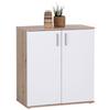 Komoda Ina 01, Barva Hrasta, Bela - bela/barve aluminija, Moderno, umetna masa/leseni material (88,2/94,8/38,3cm) - Mömax