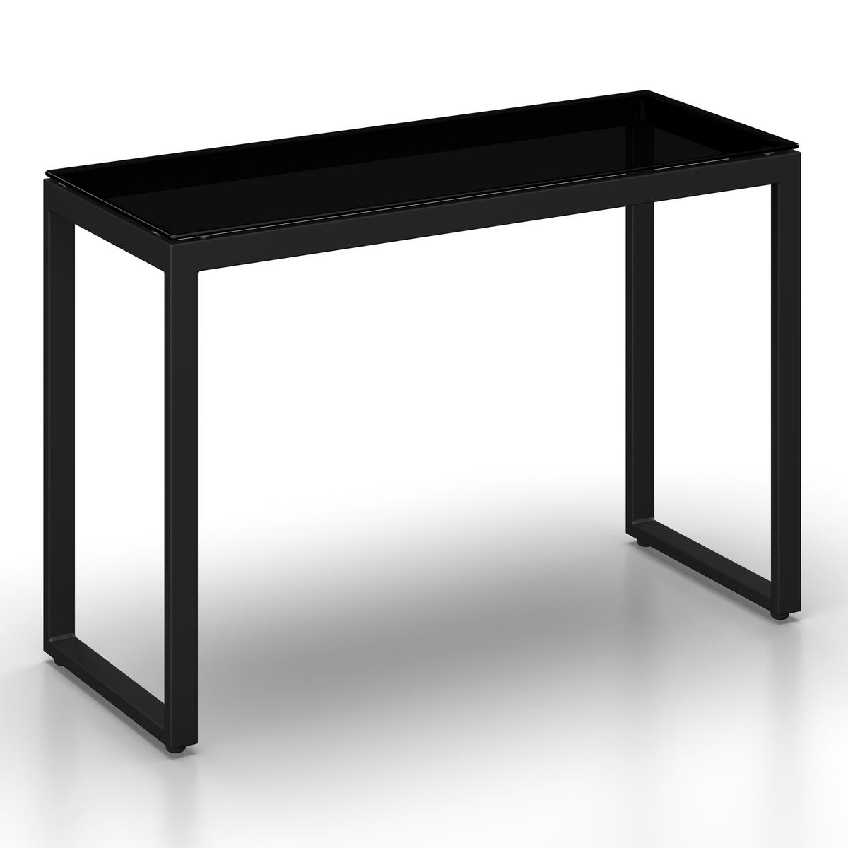 Loungegarnitur Valentina Hellgrau Metall/Textil/Glas - Hellgrau/Schwarz, Modern, Glas/Textil (90/65/74cm) - Bessagi Garden