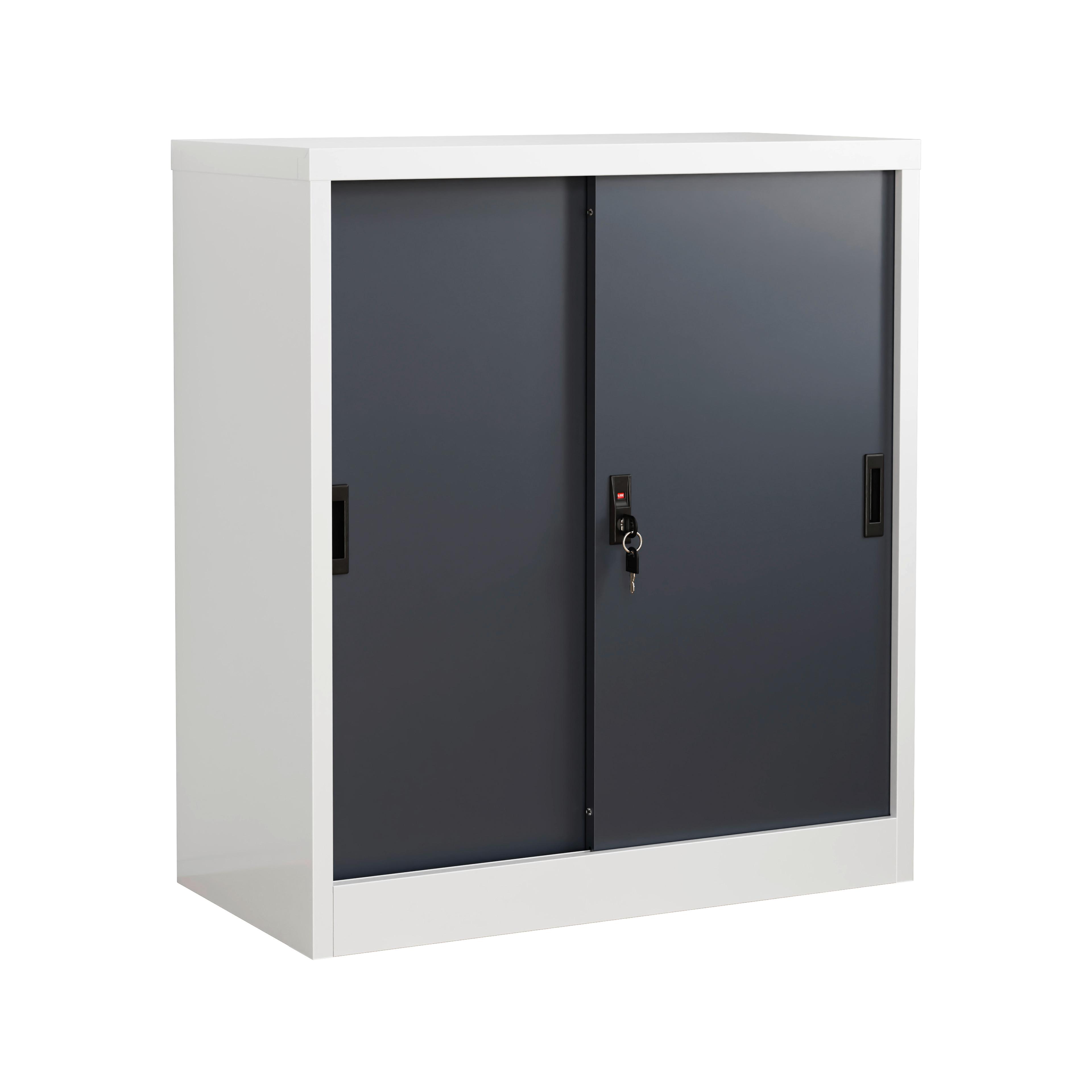 Aktenschrank Malivo - Weiss/Anthrazit, Konventionell, Metall (80/90/40cm) - MID.YOU