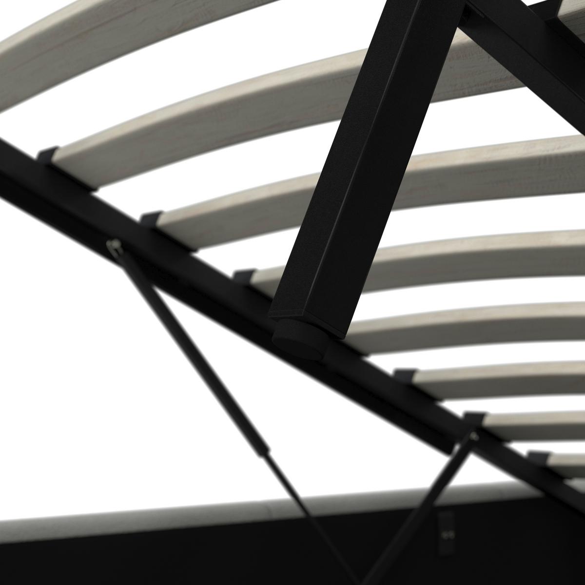 Tapecirani Krevet Mila - Elfenbein/crna, Moderno, drvni materijal/metal (180/200cm) - Bessagi Home