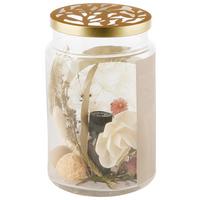 Potpourri Üvegben Fiore - pink/rózsaszín, Romantik / Landhaus, Üveg/természetes anyagok (11,3/17,5cm) - Modern Living