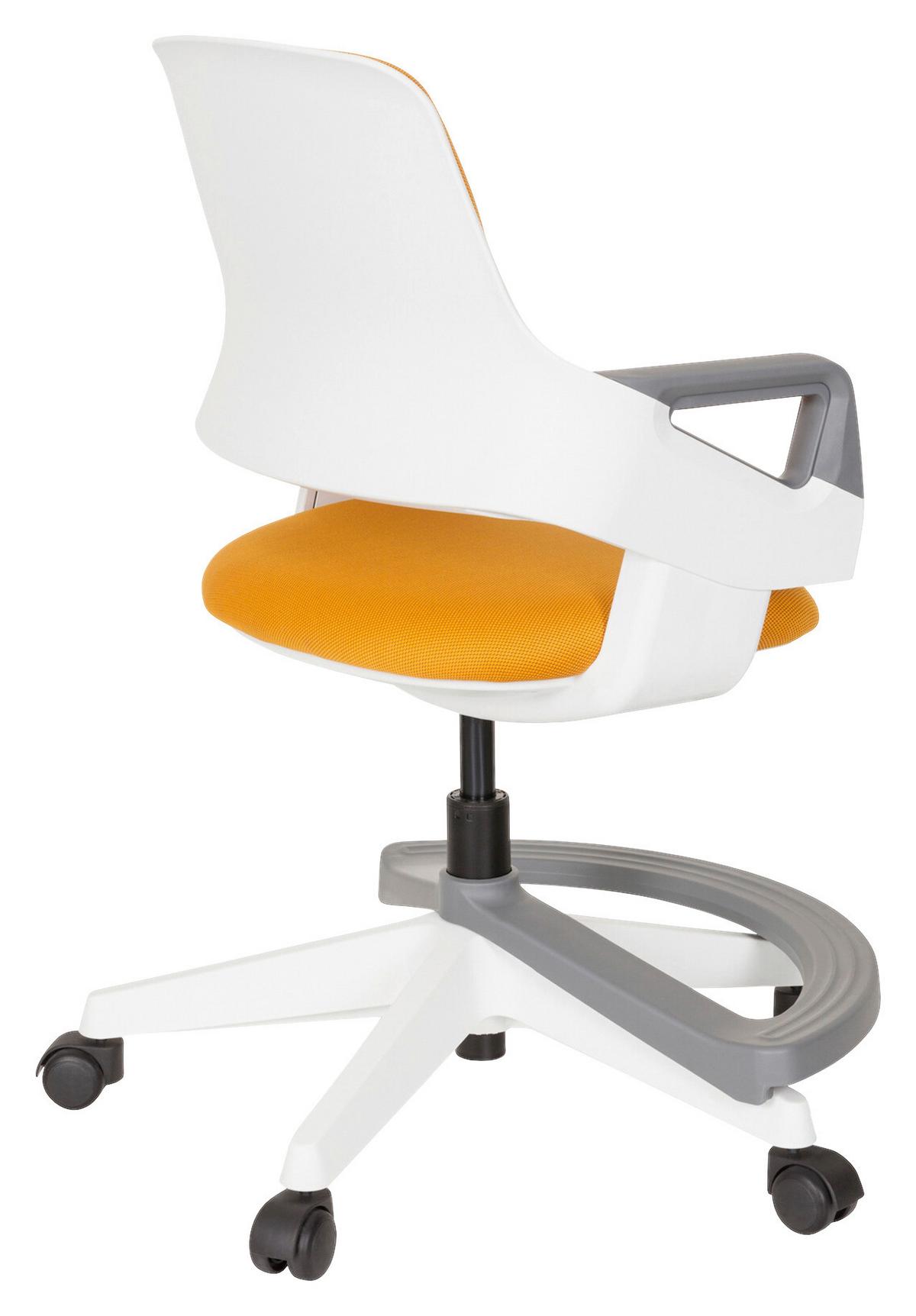 Jugenddrehstuhl Kid Flex ca. 53x80-93x60 cm Orange - Orange/Weiß, Basics, Kunststoff (53/80-93/60cm) - MID.YOU