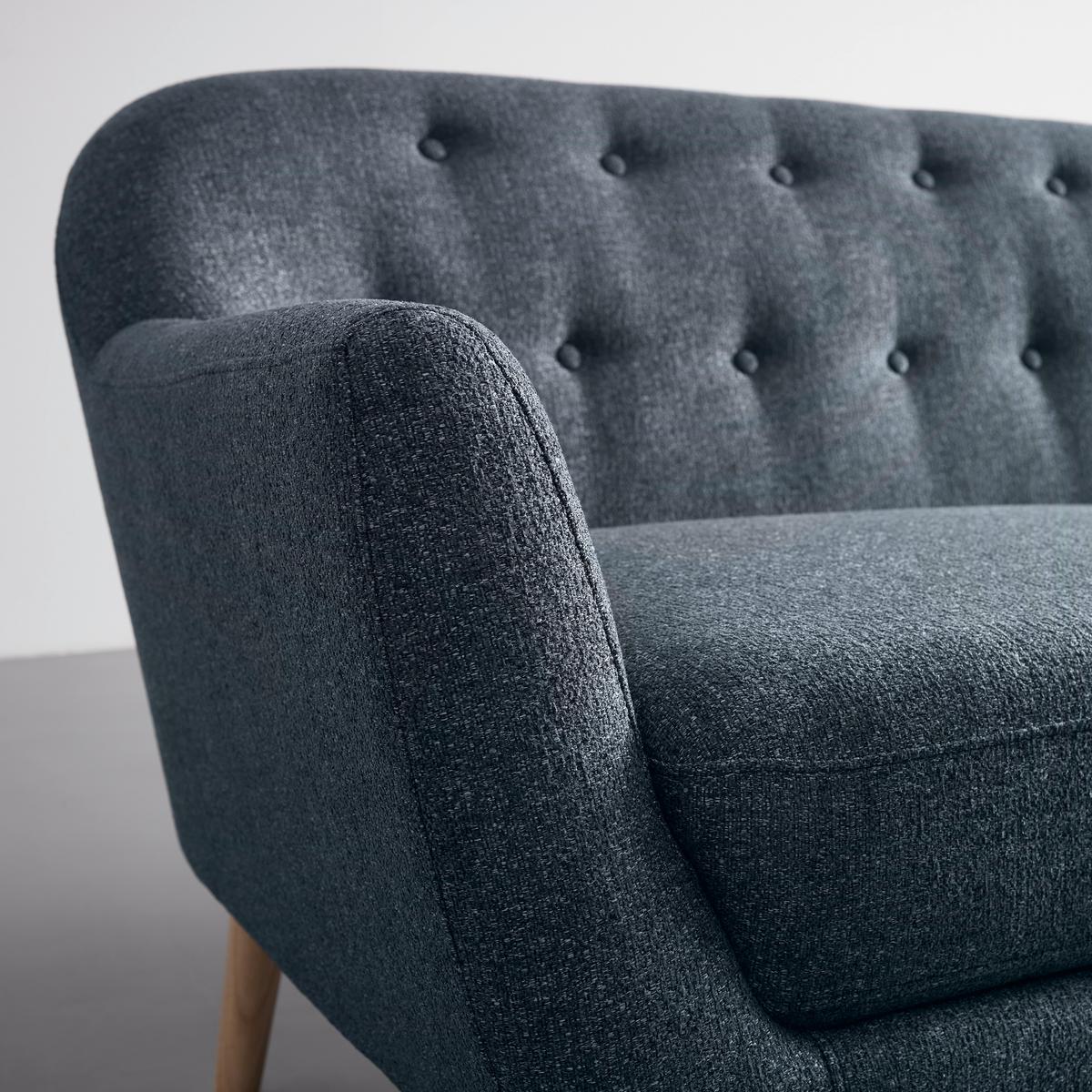 Sofa Lory Dunkelgrau Webstoff - Dunkelgrau/Naturfarben, MODERN, Holz/Textil (170/78/86cm) - Bessagi Home