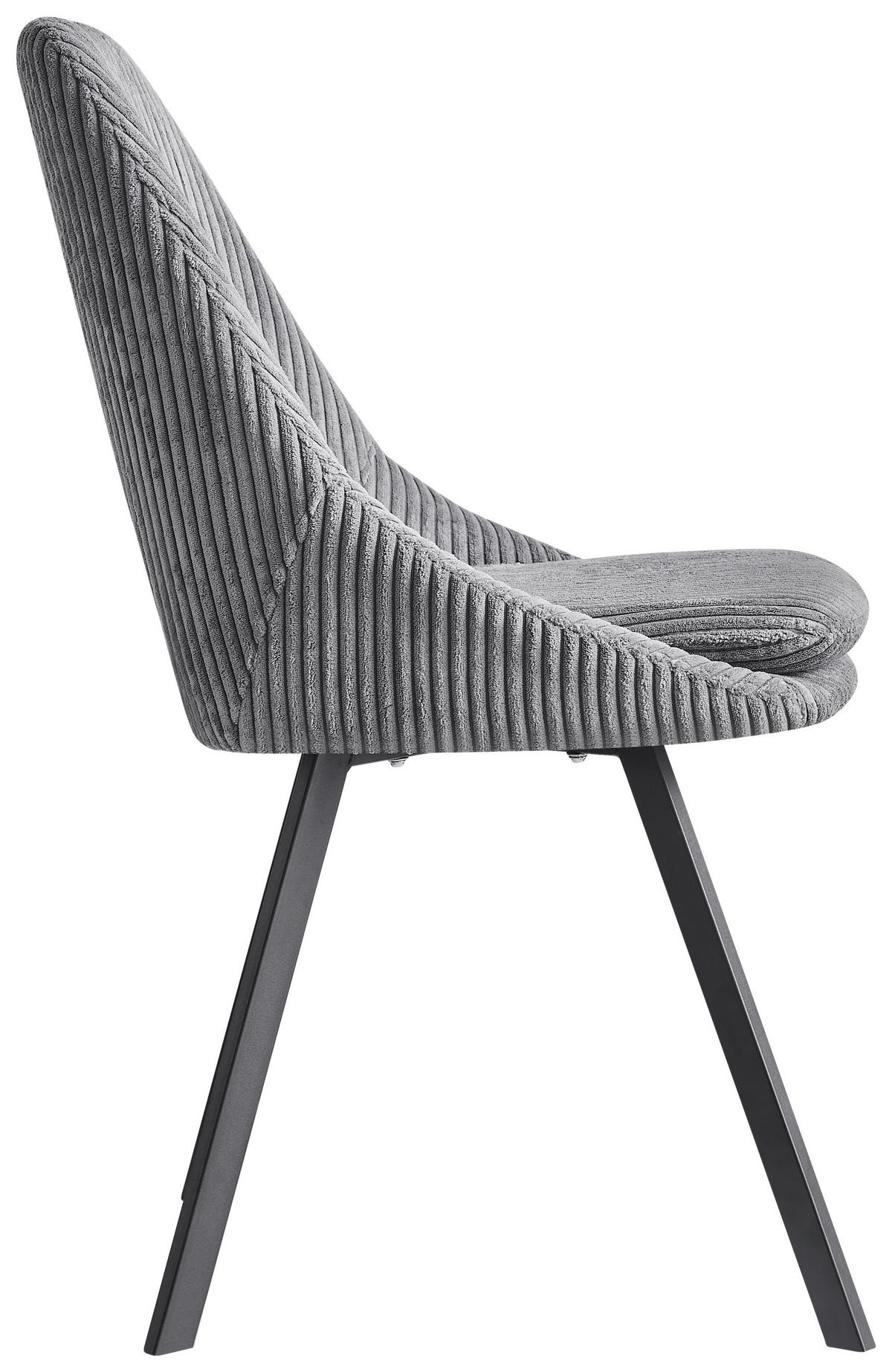 KRZESŁO FLAVIO  -EXKLUSIV- - czarny/szary, Design, metal/tkanina (48/85/56cm) - Carryhome