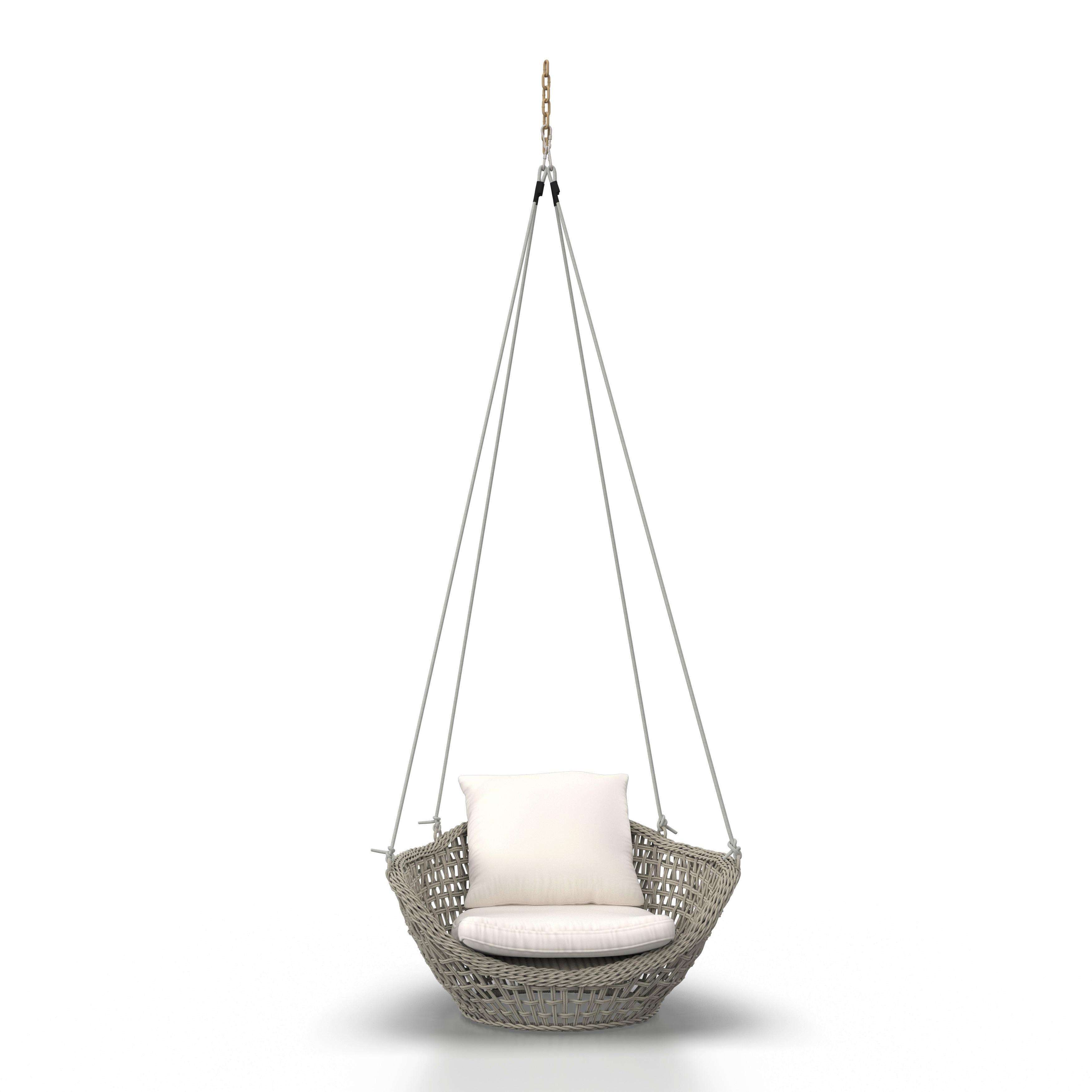 Viseči Stol Elodie, Krem - krem barve, Moderno, kovina/umetna masa (83/73/48cm) - Bessagi Garden