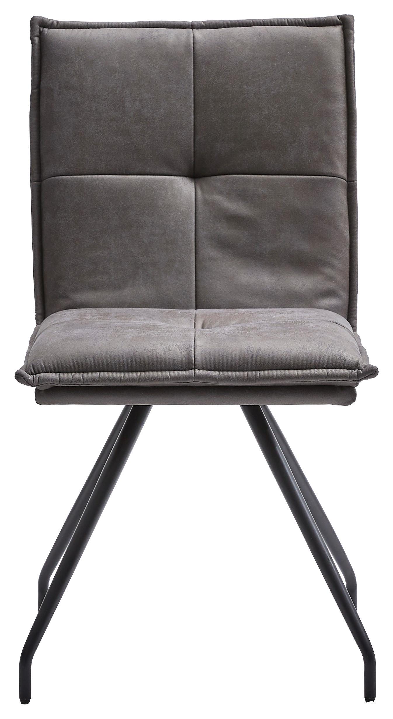 KRZESŁO LOLLY - czarny/szary, Modern, metal/tkanina (49/89/62cm) - MID.YOU