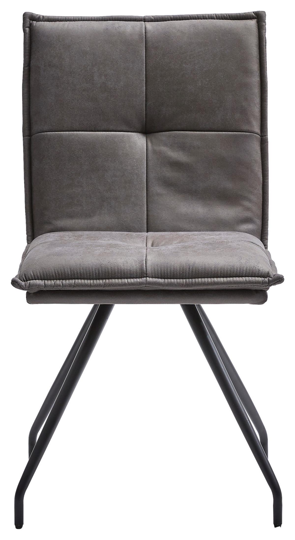 KRZESŁO LOLLY - czarny/szary, Modern, metal/tkanina (49/89/62cm) - MID.YOU