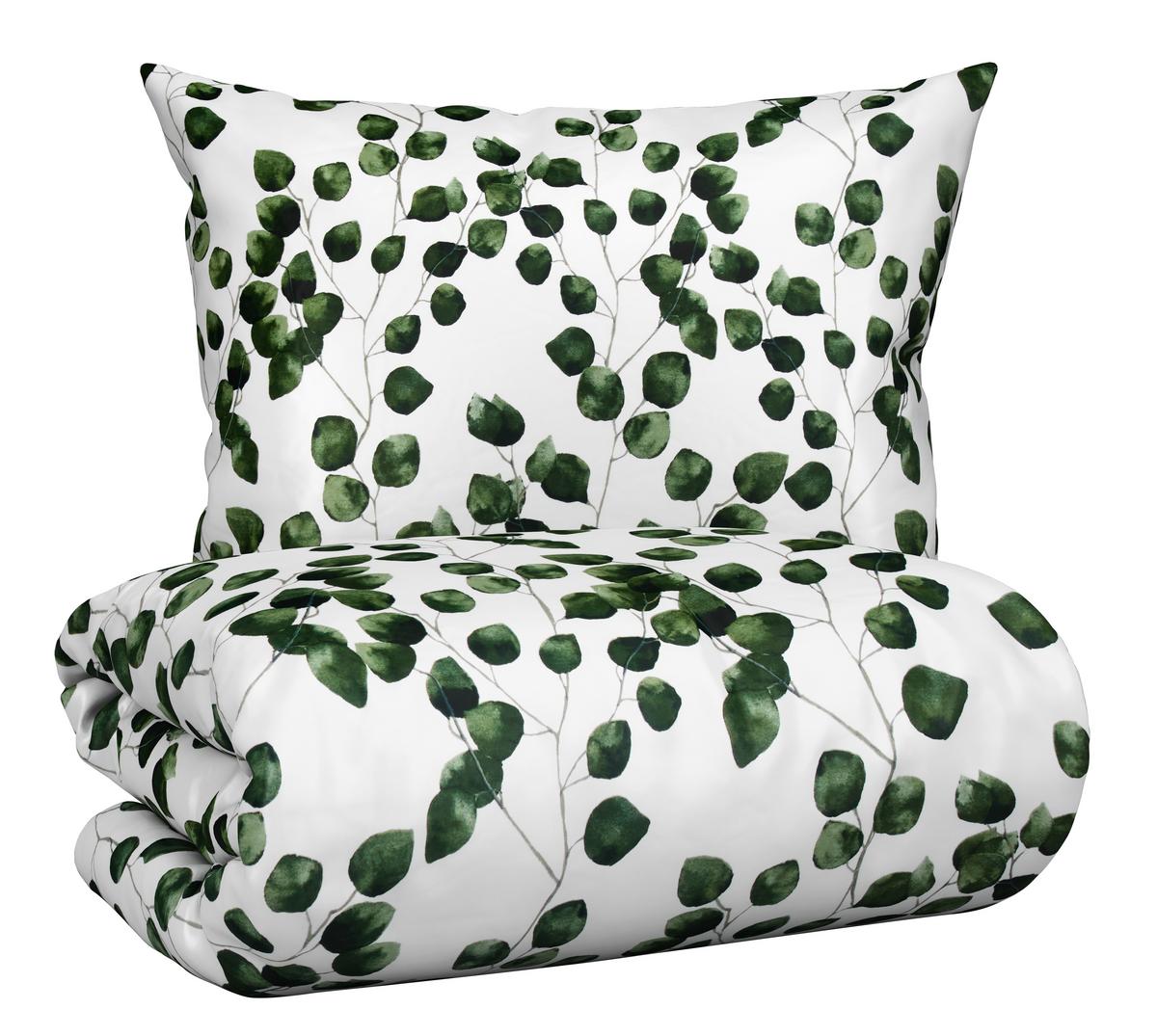 Bettwäsche Bio Eva Design ca. 160x210cm - Olivgrün, Modern, Textil (160/210cm) - ecoTree