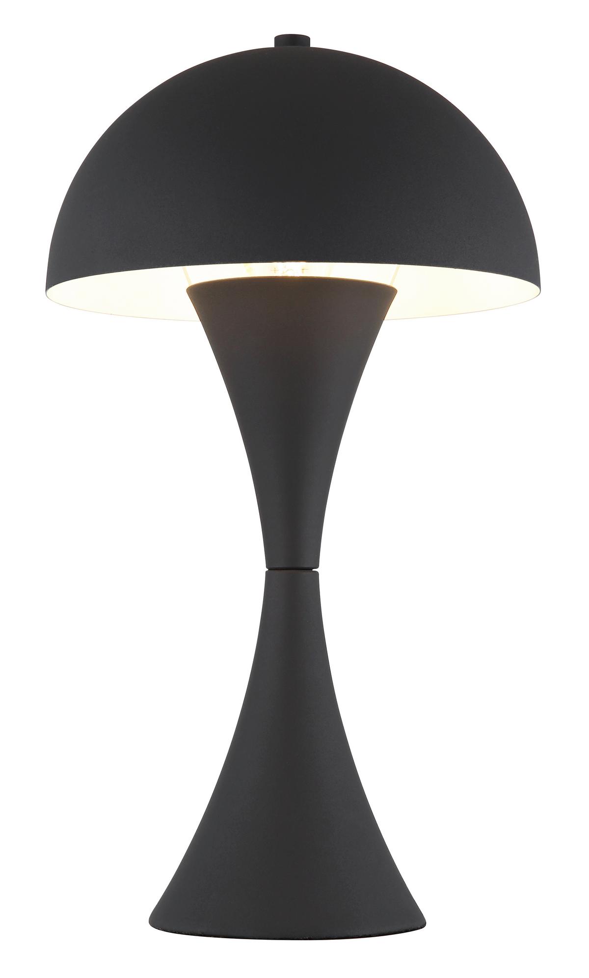 TISCHLEUCHTE 21028S - Schwarz, Design, Kunststoff/Metall (20/36,1cm) - Globo
