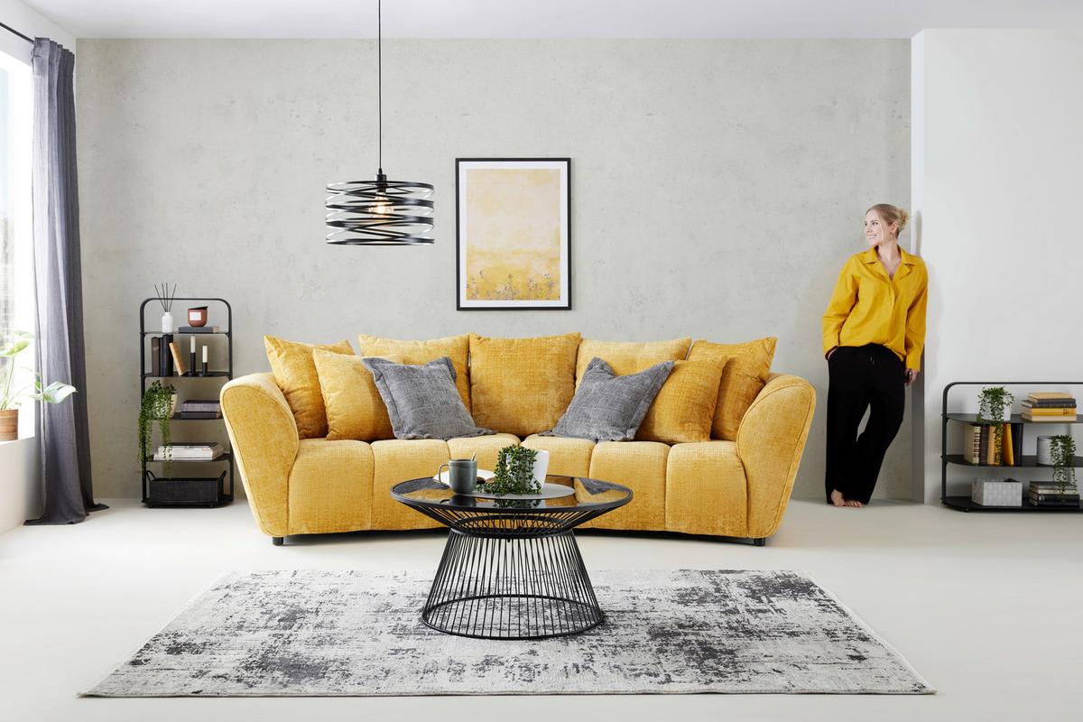 Mega Sofa Bonelli - žuta/crna, Moderno, tekstil/plastika (280/74cm) - Mömax