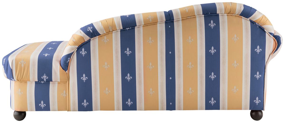 Ottomane Torello Blau Mikrofaser - Blau/Wengefarben, KONVENTIONELL, Holz/Textil (86/84/190cm) - Livetastic