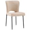 Stuhl Johanna Beige - Beige/Schwarz, MODERN, Textil/Metall (49/84/60cm) - Mömax
