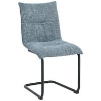 KRZESŁO NA PŁOZIE MOPS    -BOXXX- - niebieski/czarny, Modern, metal/tkanina (47/85/59cm) - Boxxx