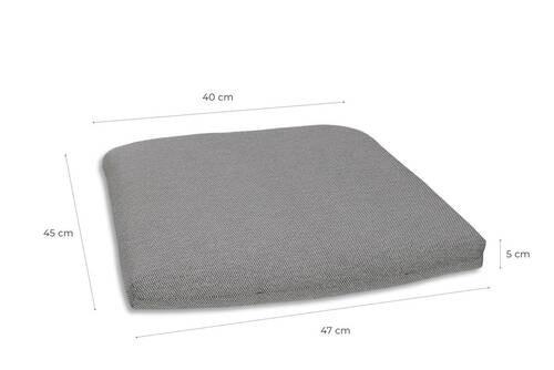 ZESTAW PODUSZEK OGRODOWYCH 20925 - szary, Basics, tkanina (40-47/5/45cm) - Mömax