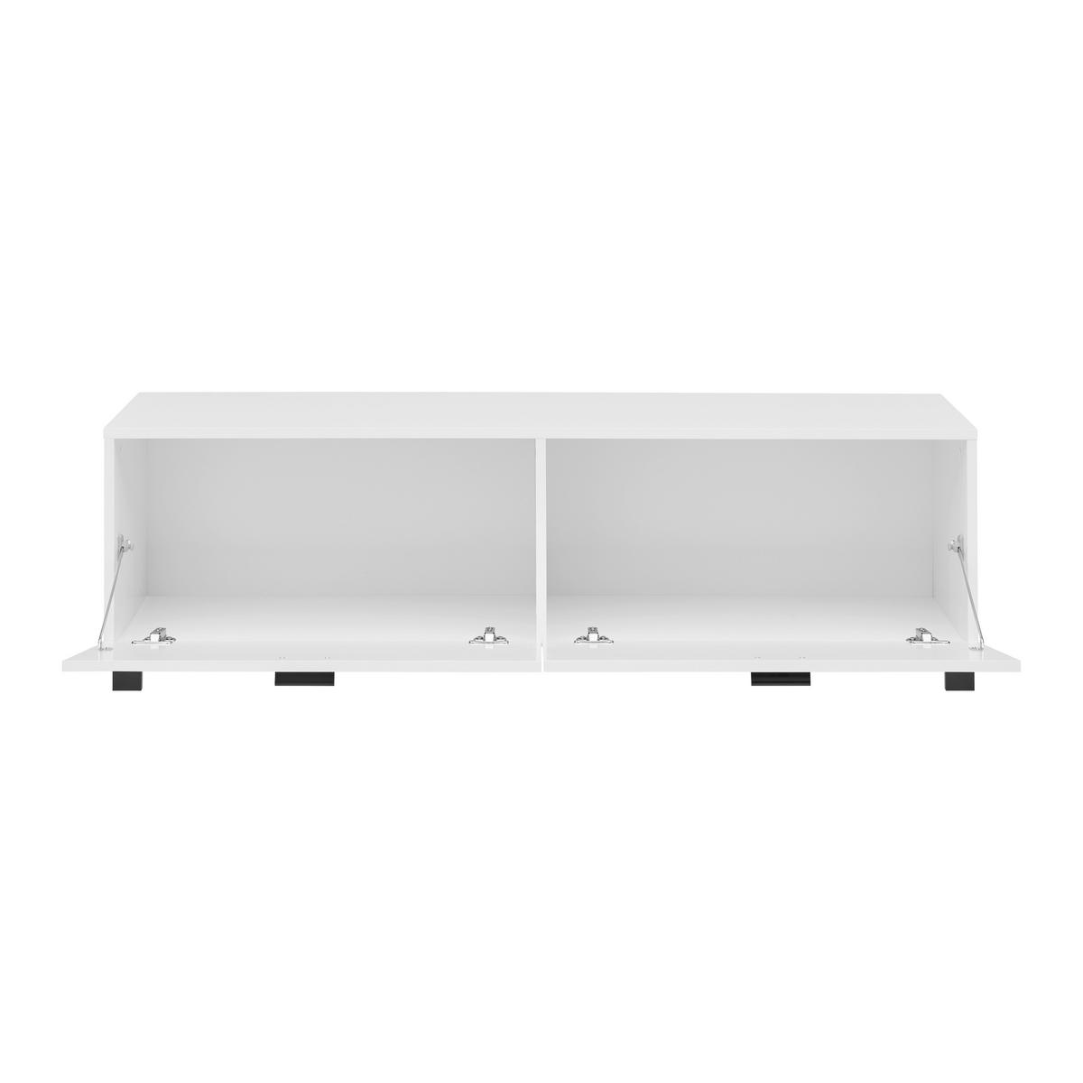 TV-Element Lugo Alpinweiß - Schwarz, MODERN, Holzwerkstoff/Kunststoff (135/43,2/36cm) - Mömax