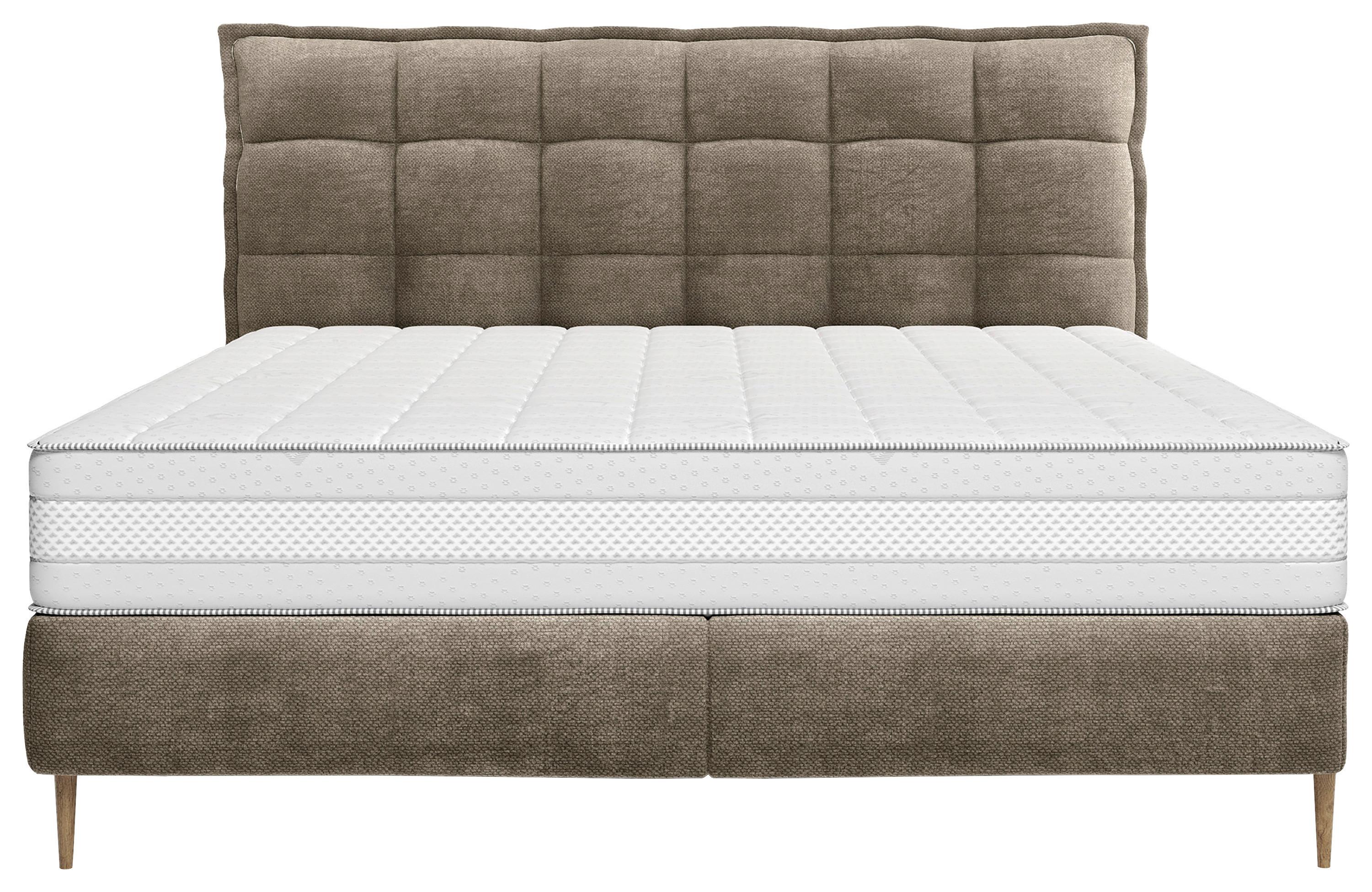 Boxspringbett Portofino - Eichefarben/Braun, Trend, Holz/Holzwerkstoff (180/200cm) - Premium Living