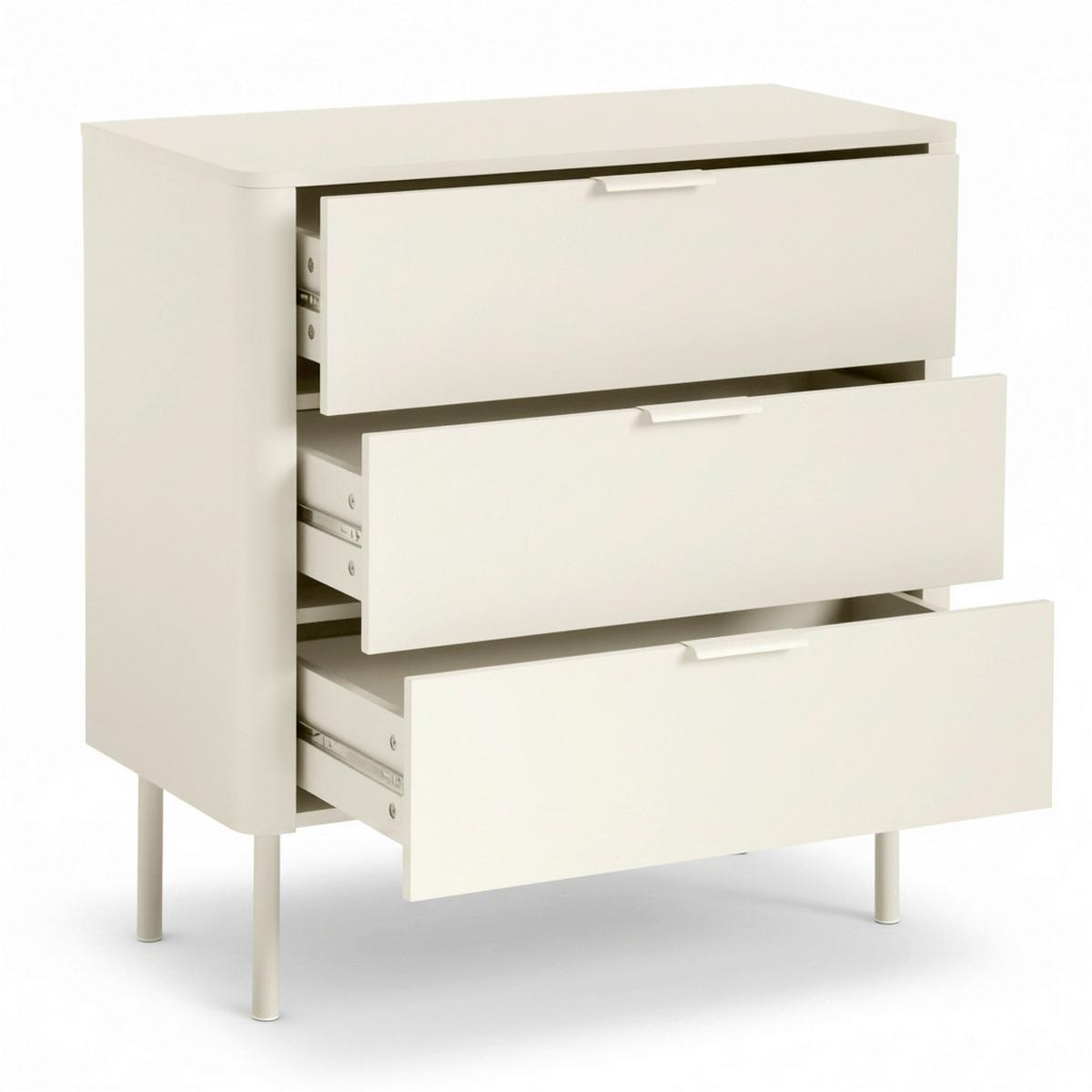 Kommode Brenda Kaschmir MDF/Eisen - Kaschmir, MODERN, Holzwerkstoff/Metall (80/85/40cm) - Bessagi Home