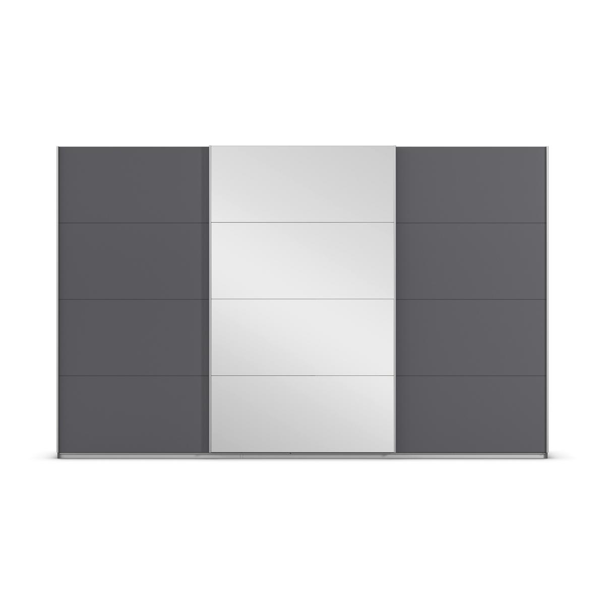 Ormar S Kliznim Vratima Miami - siva/boje aluminija, Moderno, drvni materijal/metal (361/229/62cm) - Modern Living