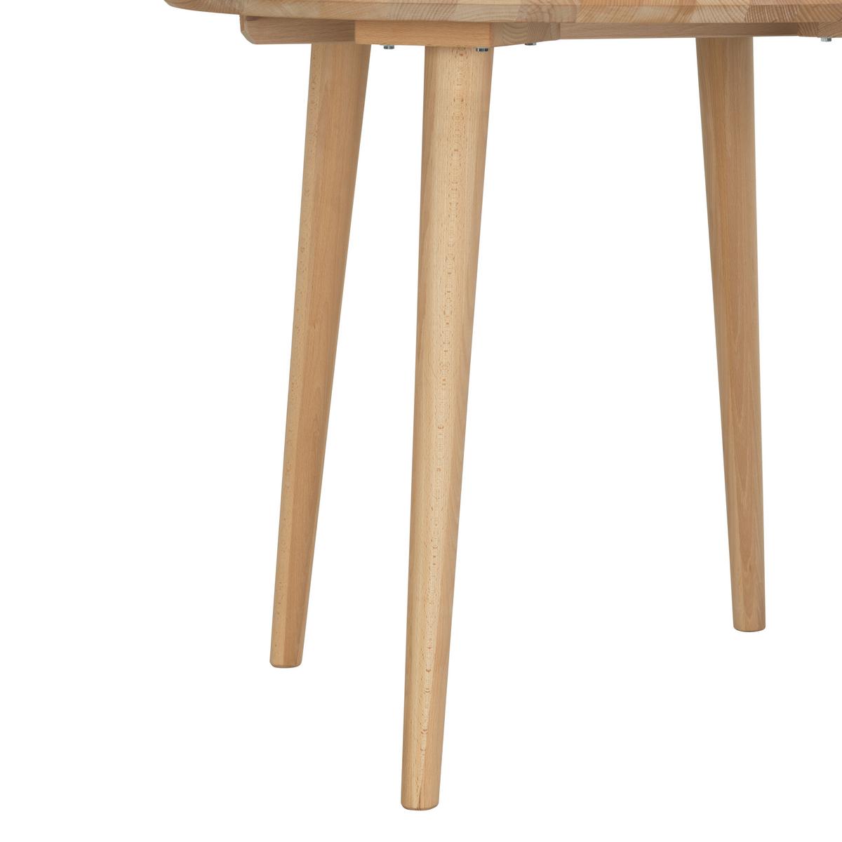 STÓŁ DO JADALNI RUND - buk twardzielowy, Natur, drewno (90/90/75cm) - P & B