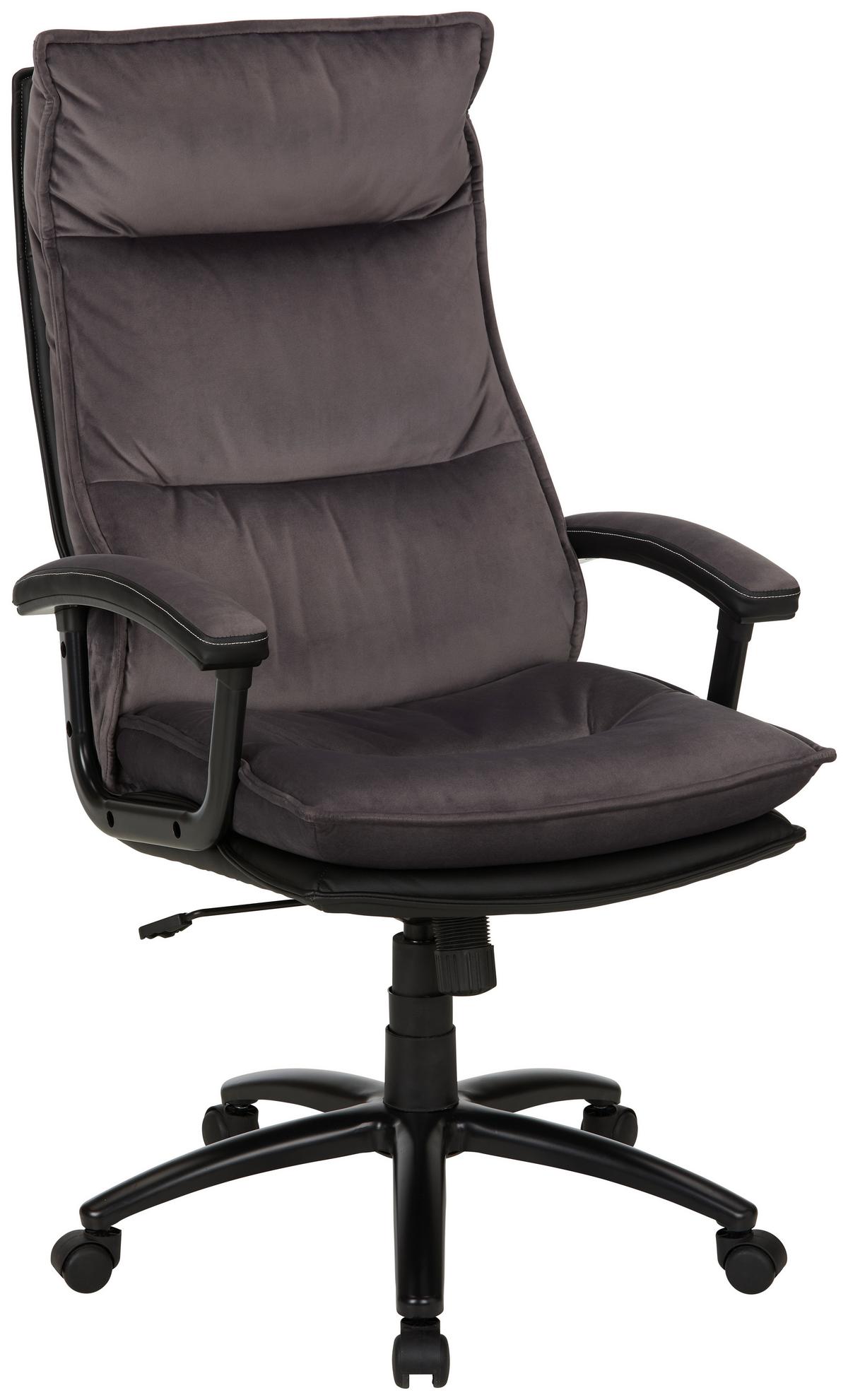Scaun directorial MANHATTEN - negru/gri, Modern, plastic/metal (65/113-123/79cm) - Modern Living