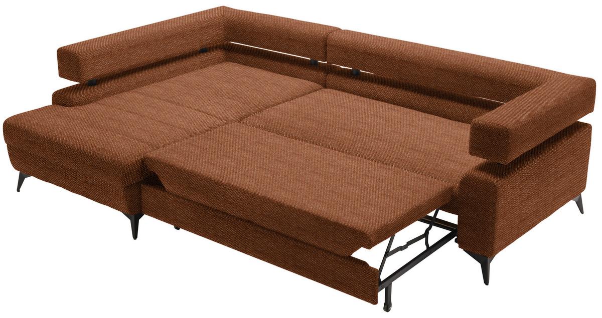 Kutna Garnitura Rosalie - konjak/crna, Konvencionalno, tekstil/metal (184/265cm) - Modern Living