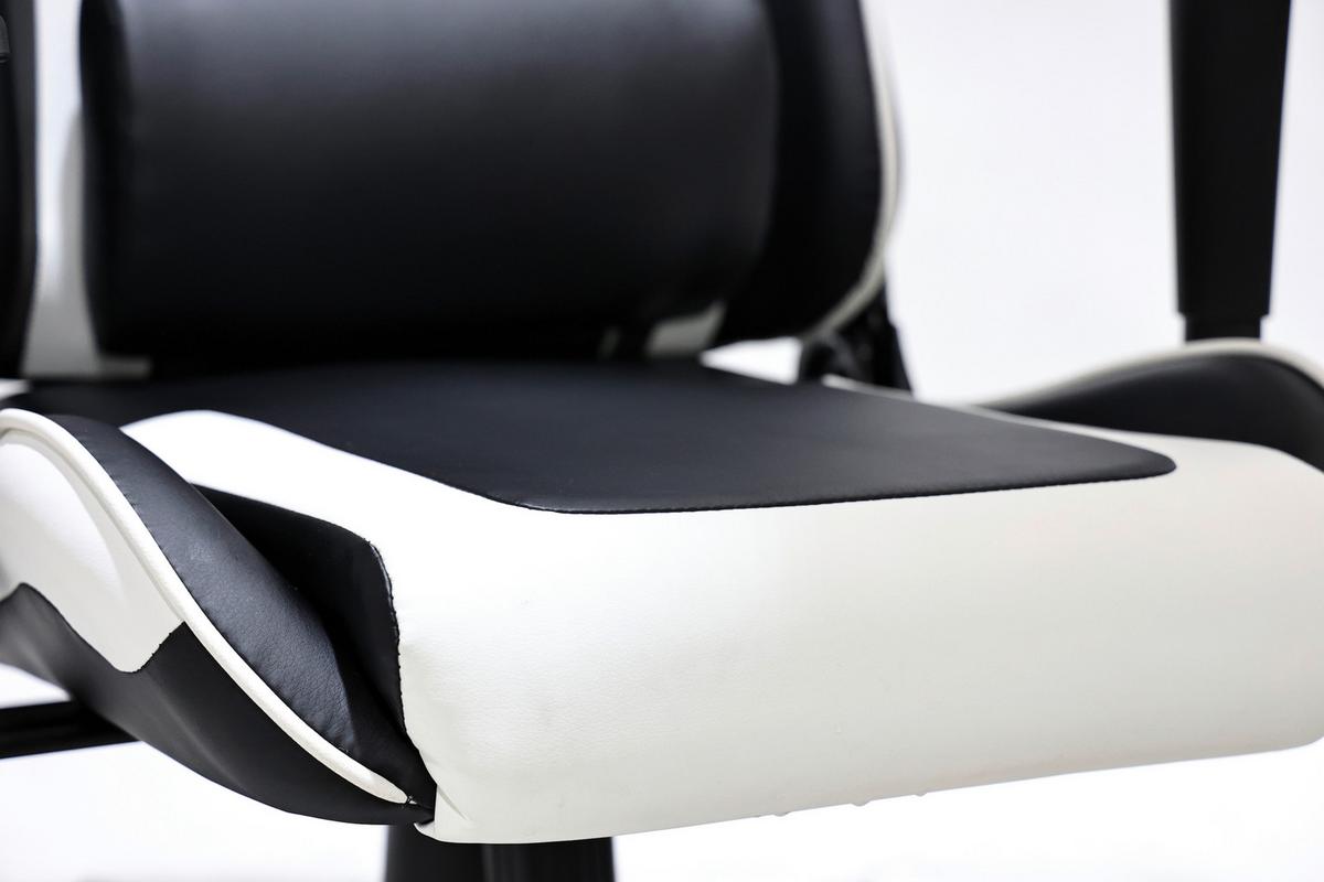 Drehstuhl Ziva Schwarz/Weiß - Schwarz/Weiß, MODERN, Kunststoff/Textil (69,5/120-130/66cm) - Mömax